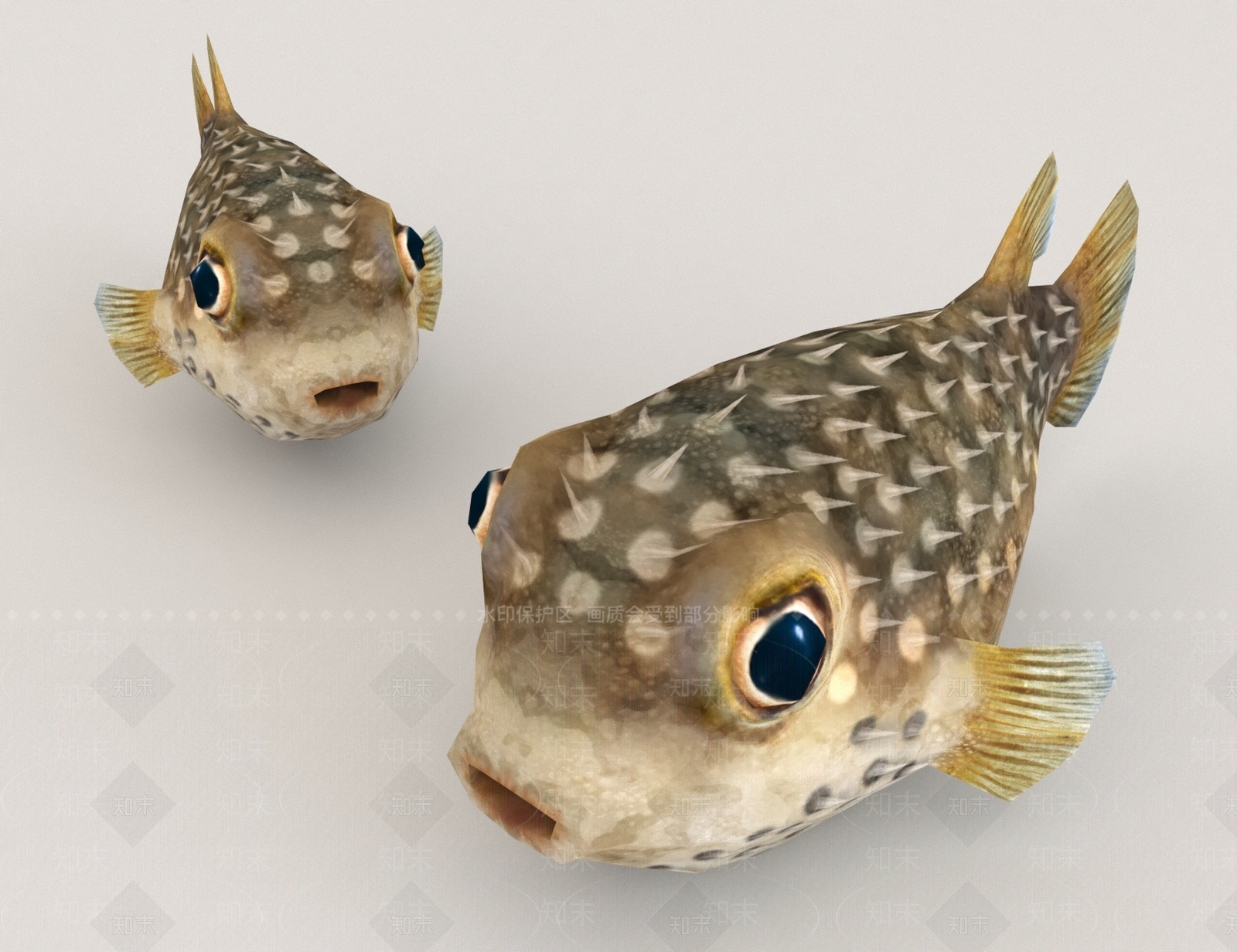 水生类动物3D模型下载【ID:1166095355】