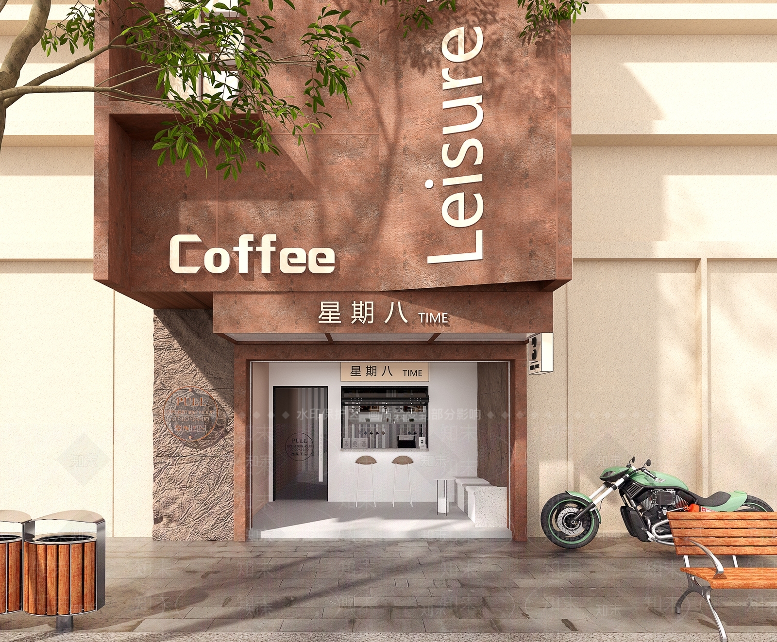 现代工业咖啡厅3D模型下载【ID:1166098187】