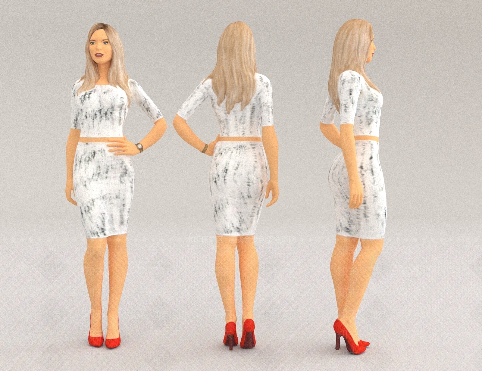 女人3D模型下载【ID:1166098682】