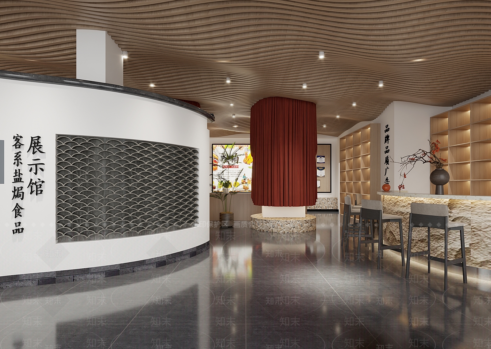 现代新中式其他商业空间3D模型下载【ID:1166103179】