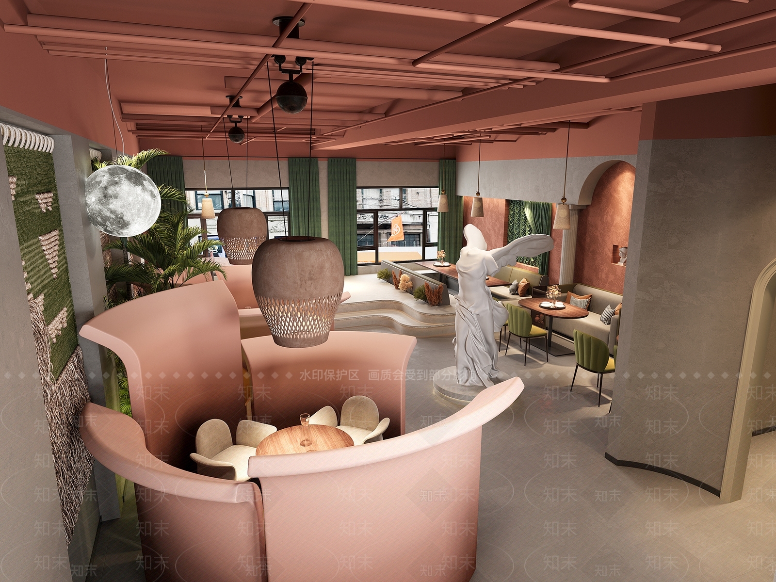现代咖啡厅3D模型下载【ID:1166102340】