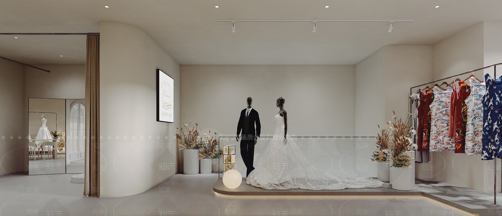 现代婚纱摄影3D模型下载【ID:1166123312】