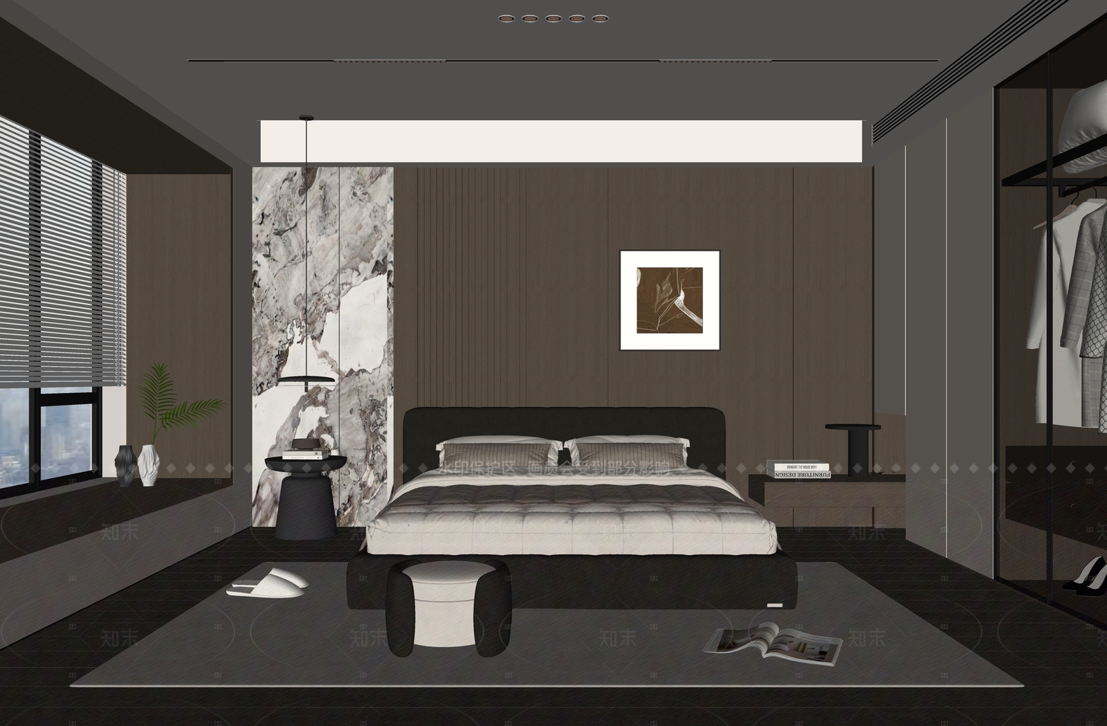 现代家居卧室SU模型下载【ID:1215953757】