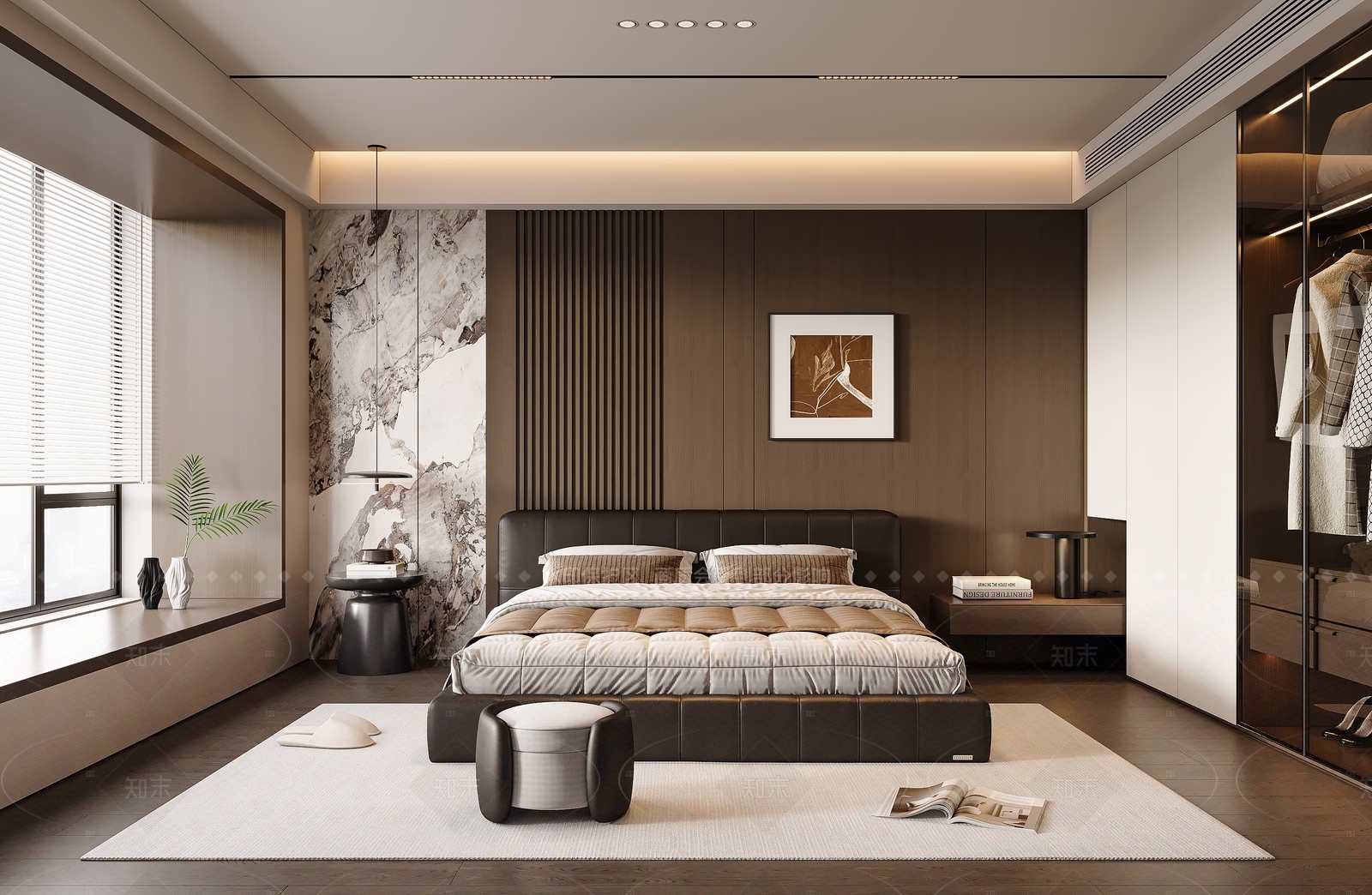 现代家居卧室SU模型下载【ID:1215953757】