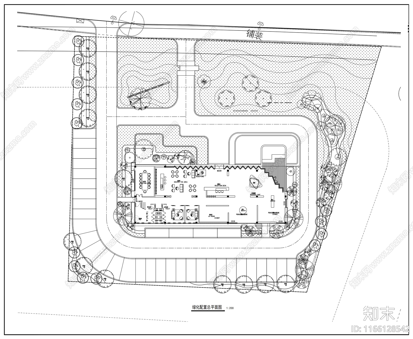 现代办公景观cad施工图下载【ID:1166128542】