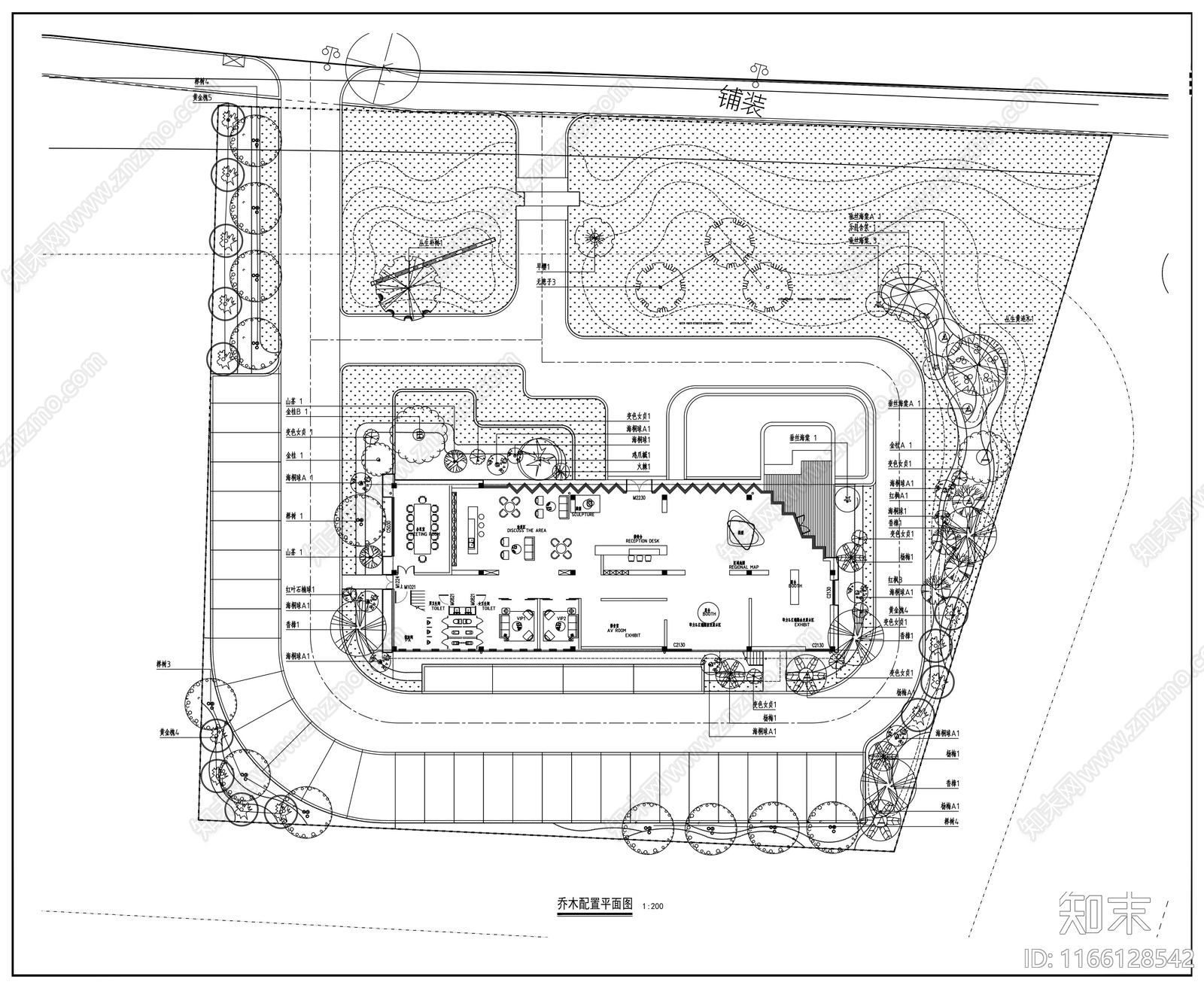 现代办公景观cad施工图下载【ID:1166128542】