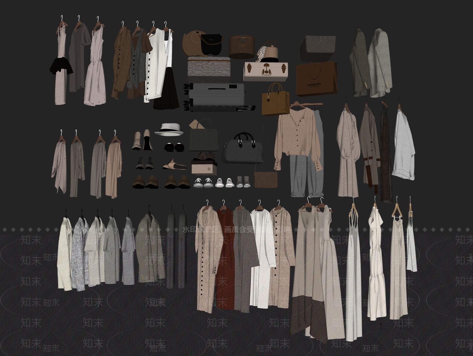 衣服SU模型下载【ID:1166132434】