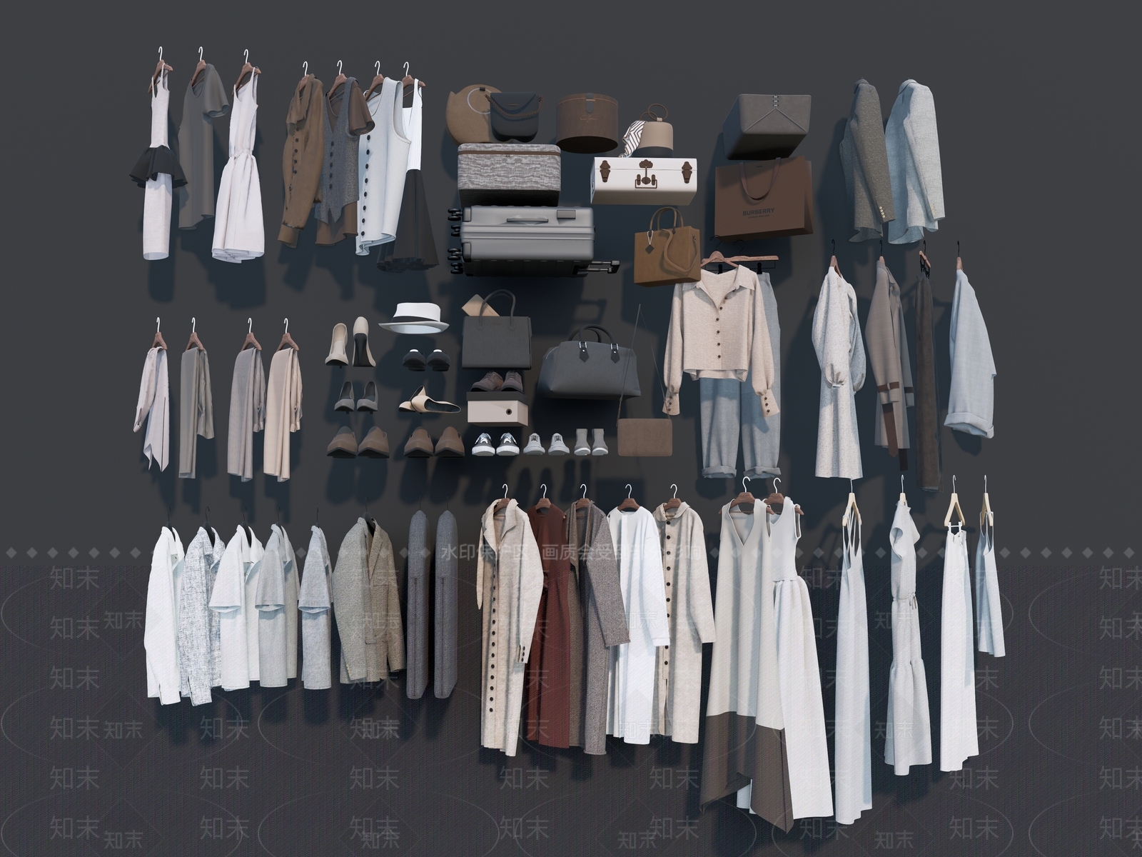 衣服SU模型下载【ID:1166132434】