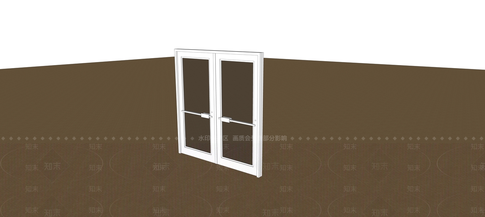 现代门套SU模型草图