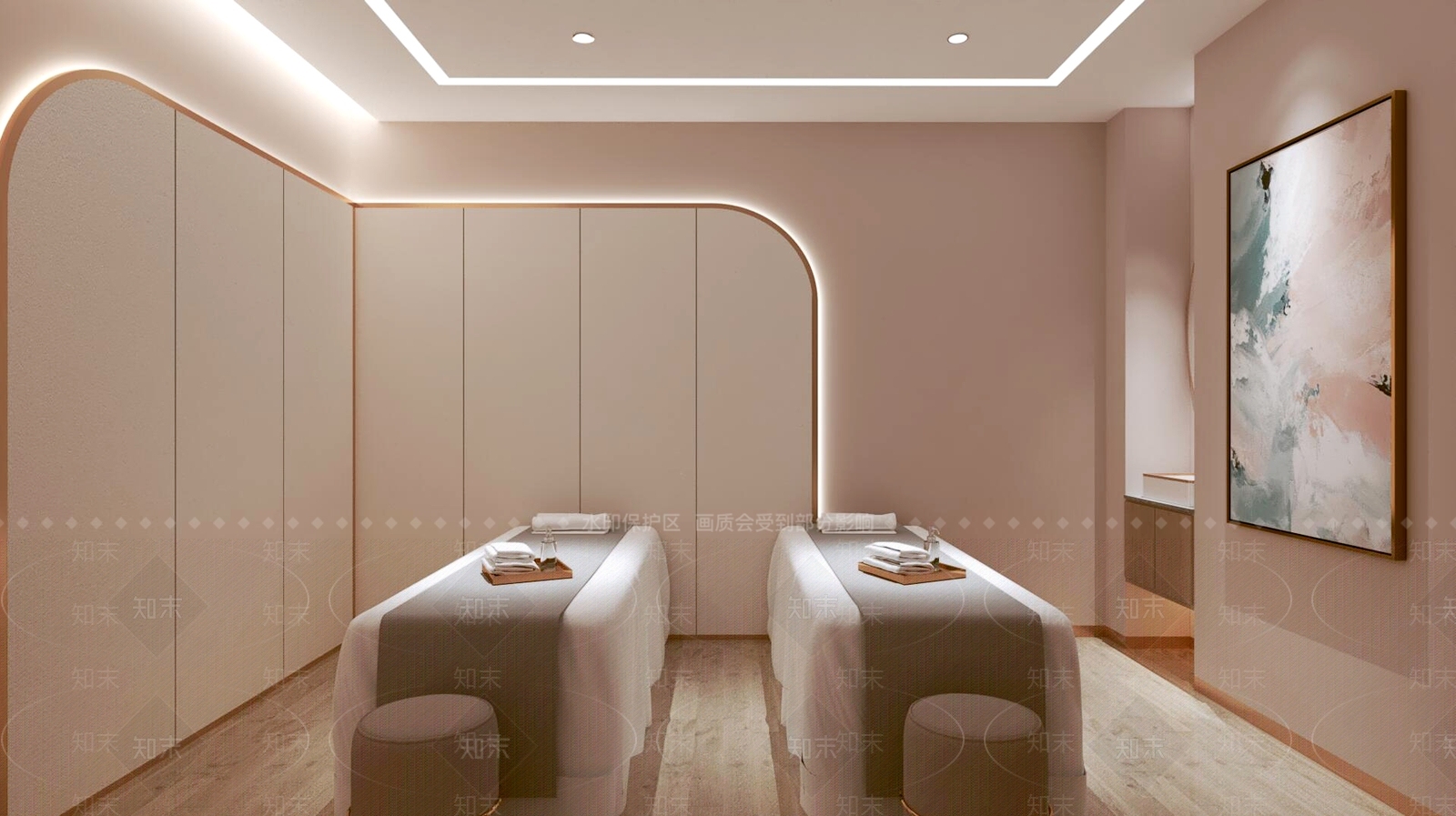 现代侘寂美容院3D模型下载【ID:1166135698】
