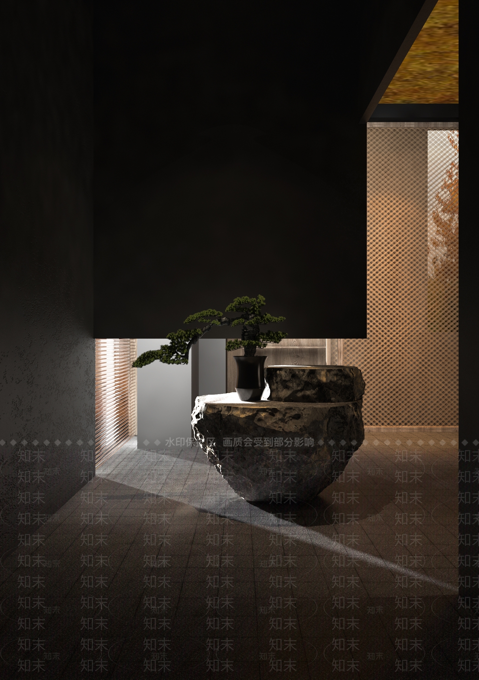 日式现代雕塑摆件3D模型下载【ID:1166140361】