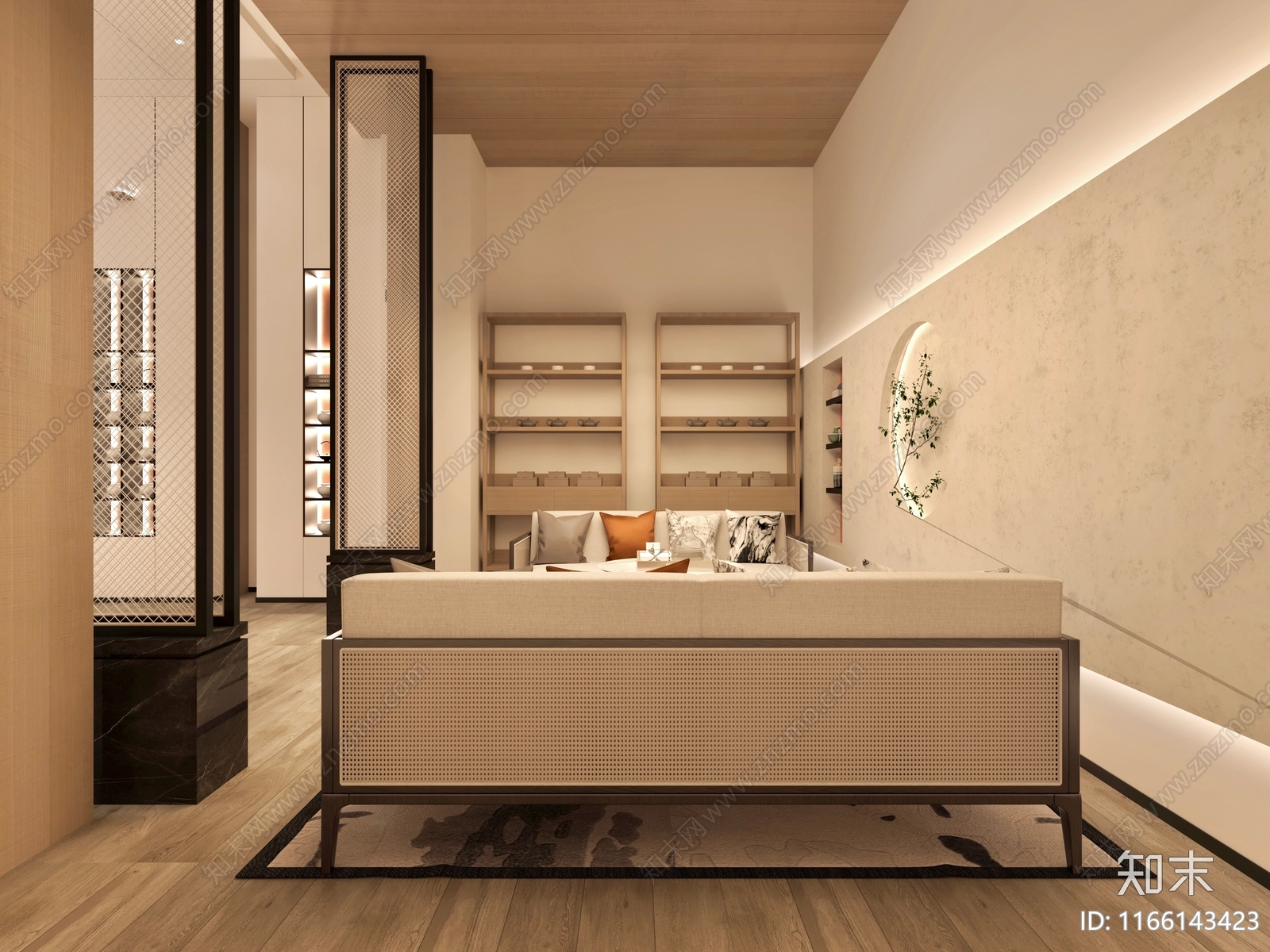 现代售楼处cad施工图下载【ID:1166143423】