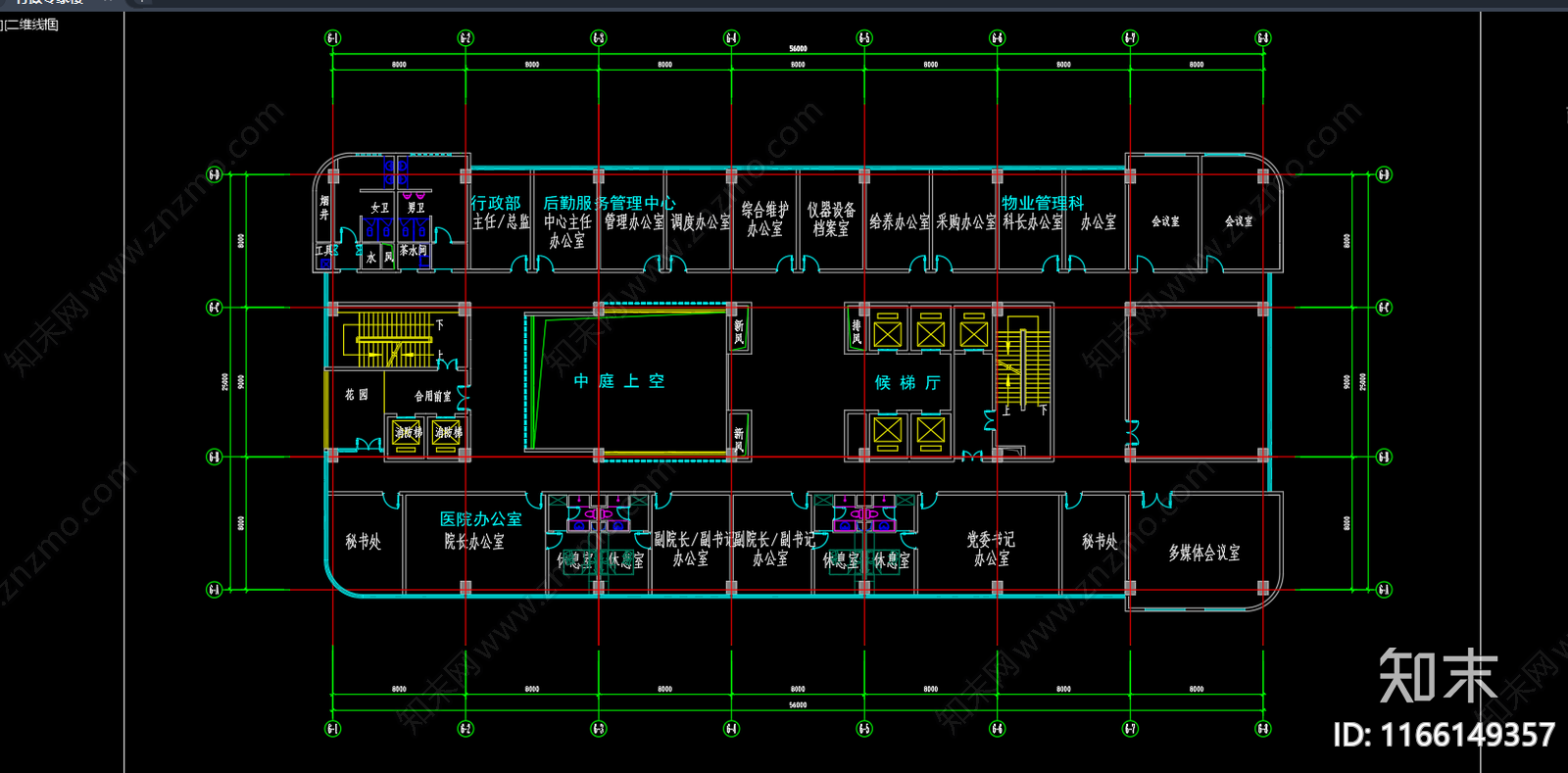 现代医院建筑cad施工图下载【ID:1166149357】