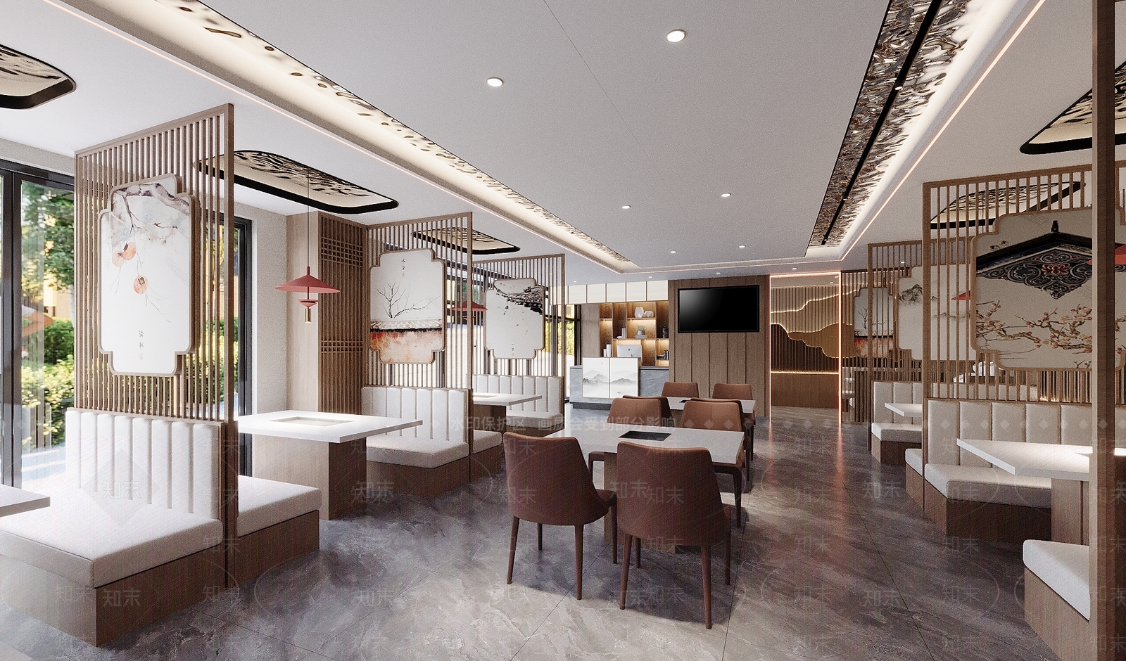 中式火锅店3D模型下载【ID:1166149985】