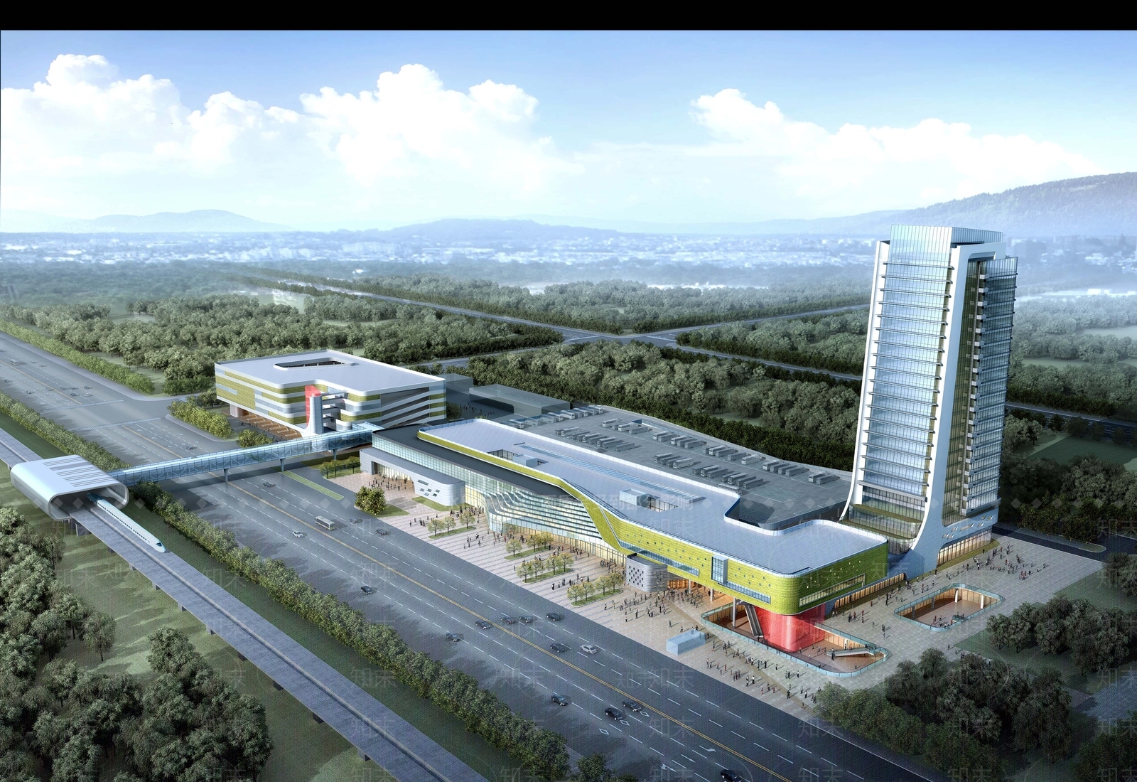 现代汽车站SU模型下载【ID:1166151354】