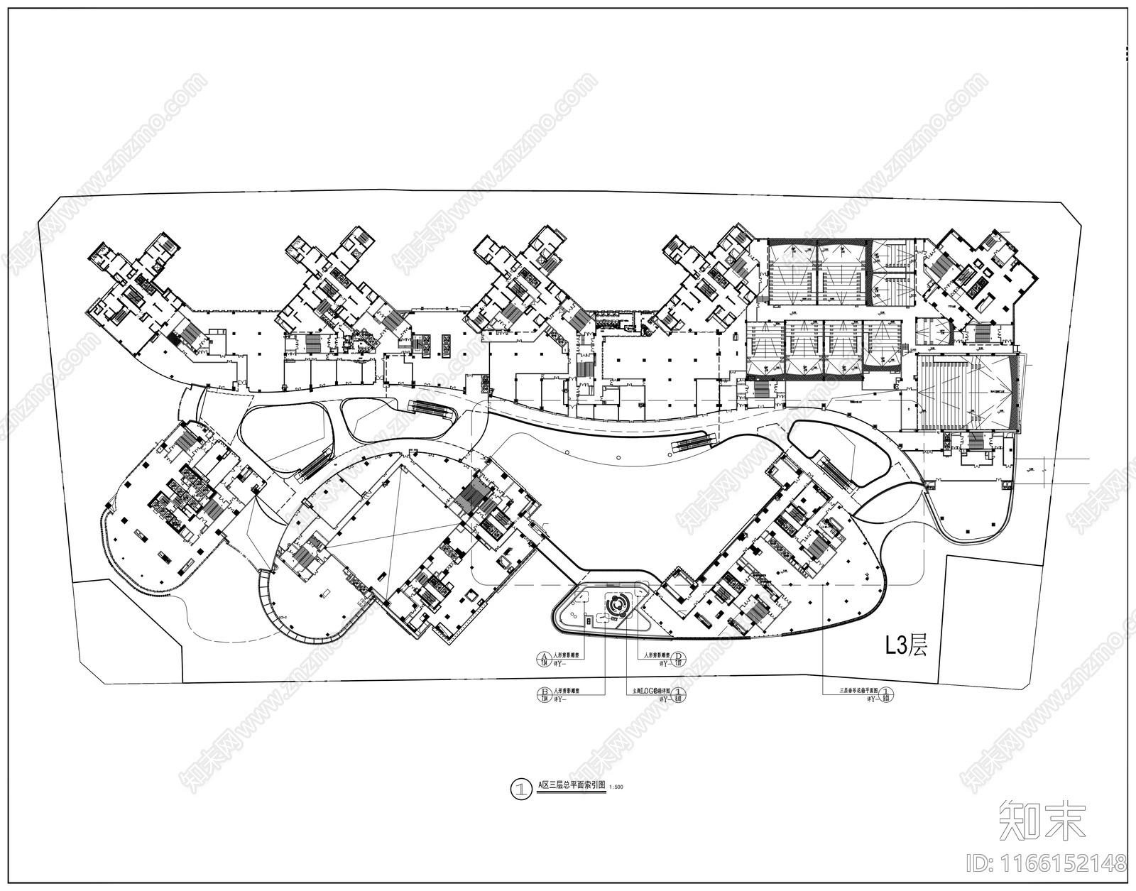 现代商业景观cad施工图下载【ID:1166152148】