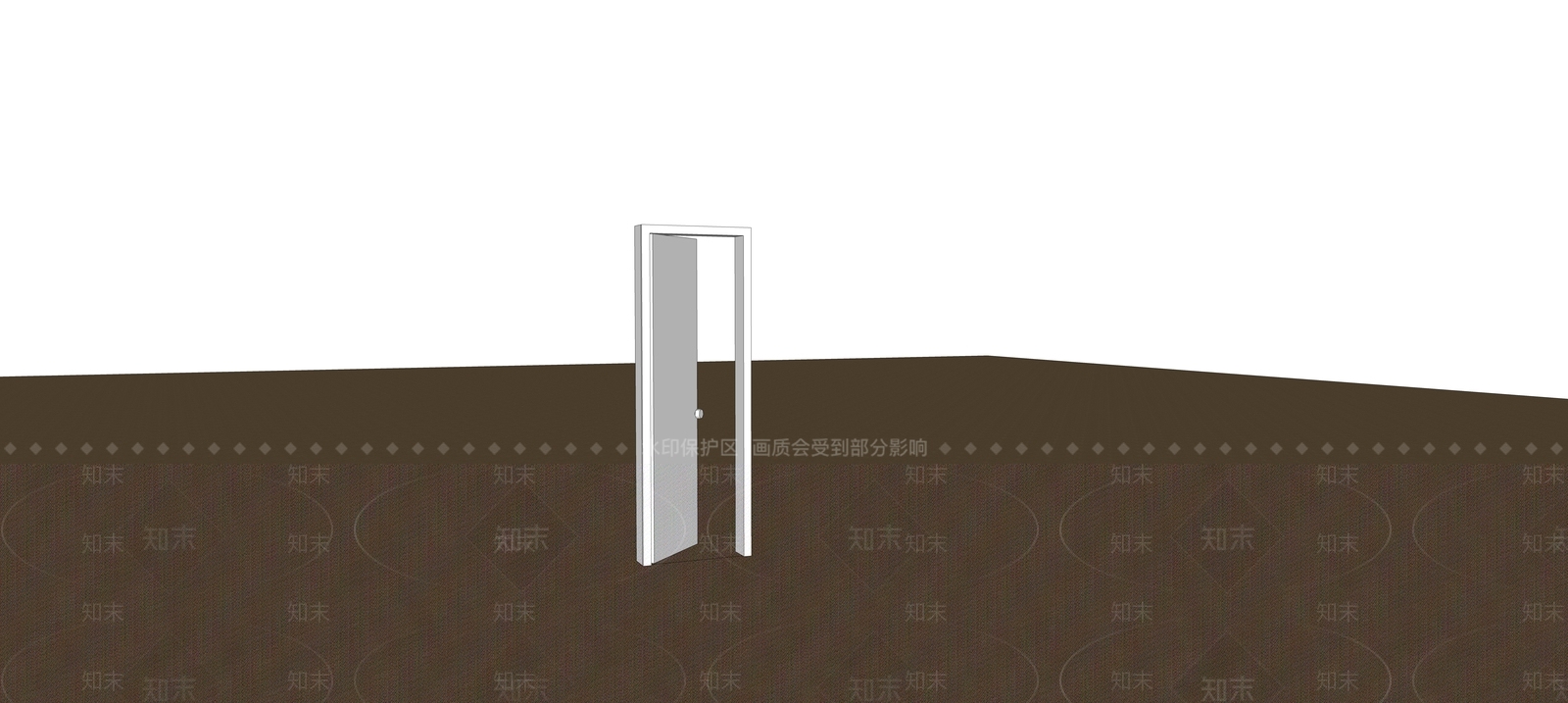 现代门套SU模型草图