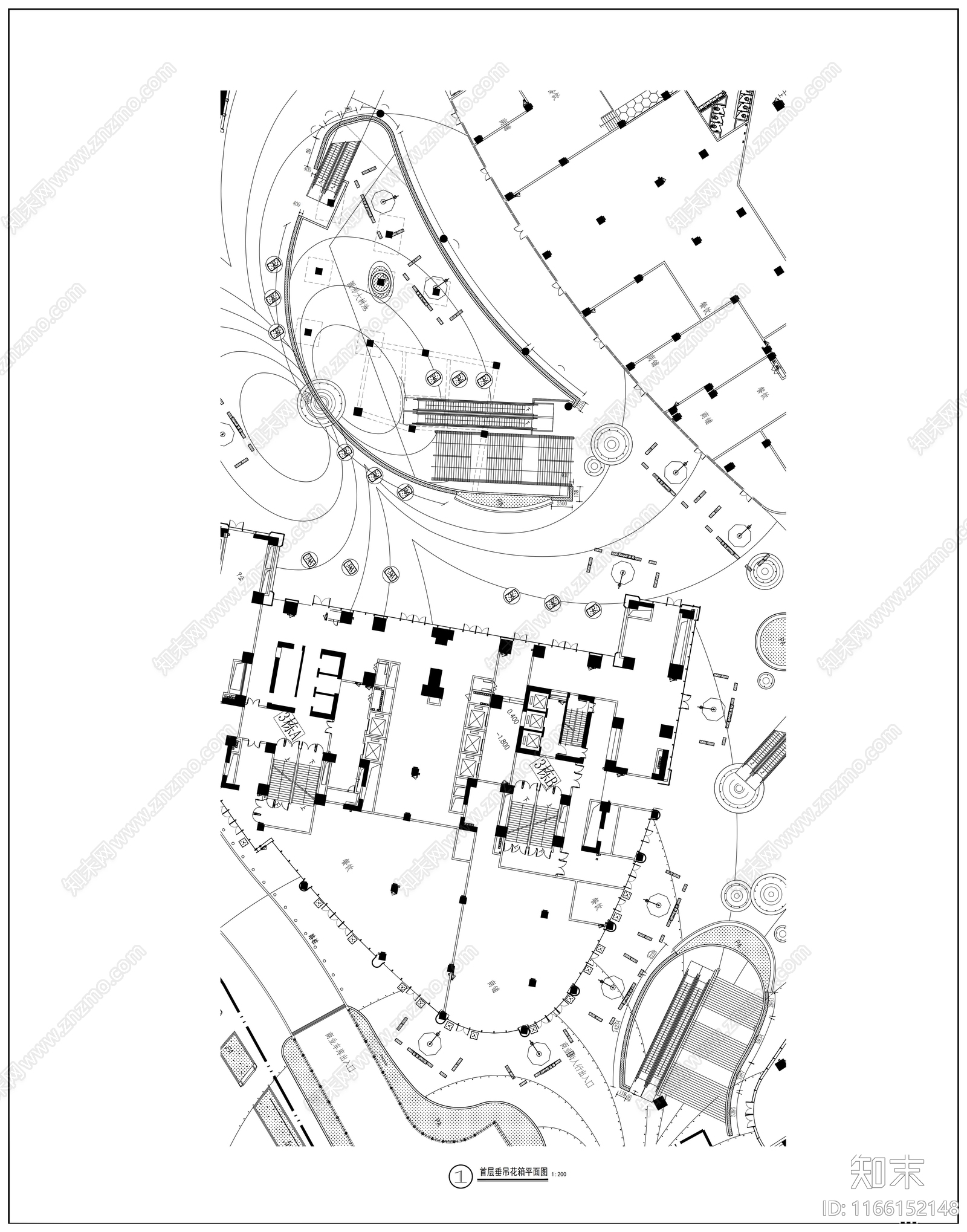 现代商业景观cad施工图下载【ID:1166152148】