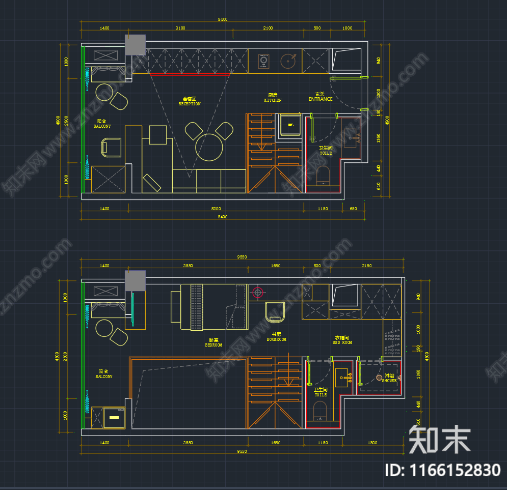 户型优化cad施工图下载【ID:1166152830】