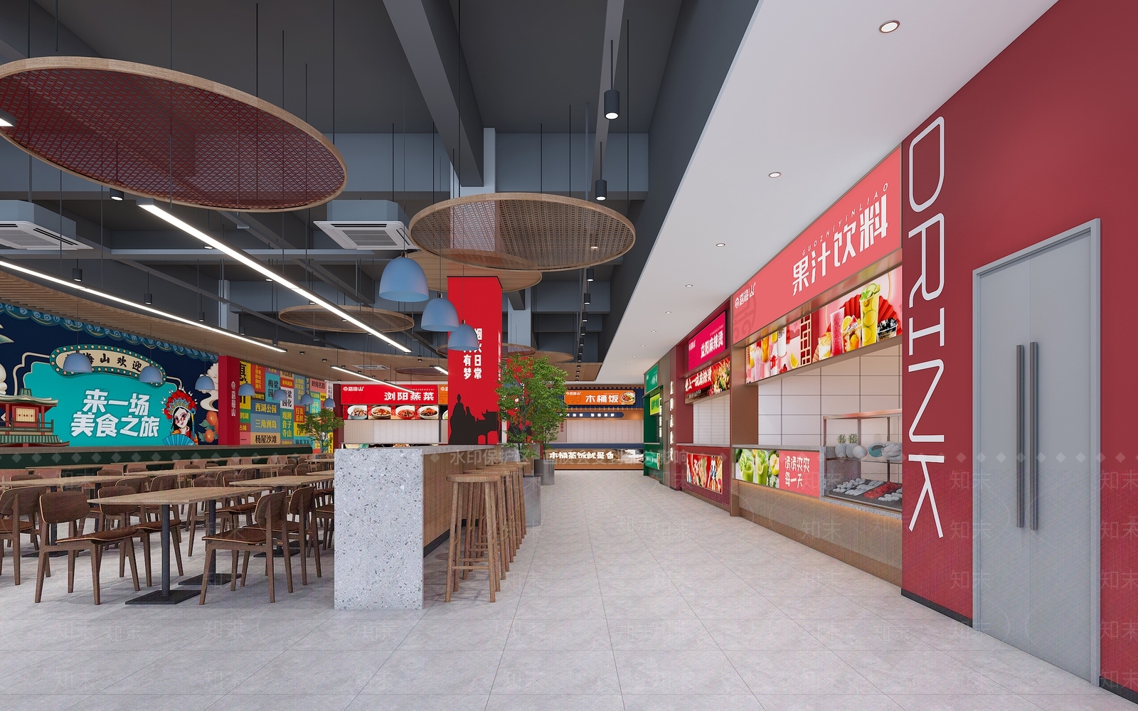 现代食堂3D模型下载【ID:1166154578】
