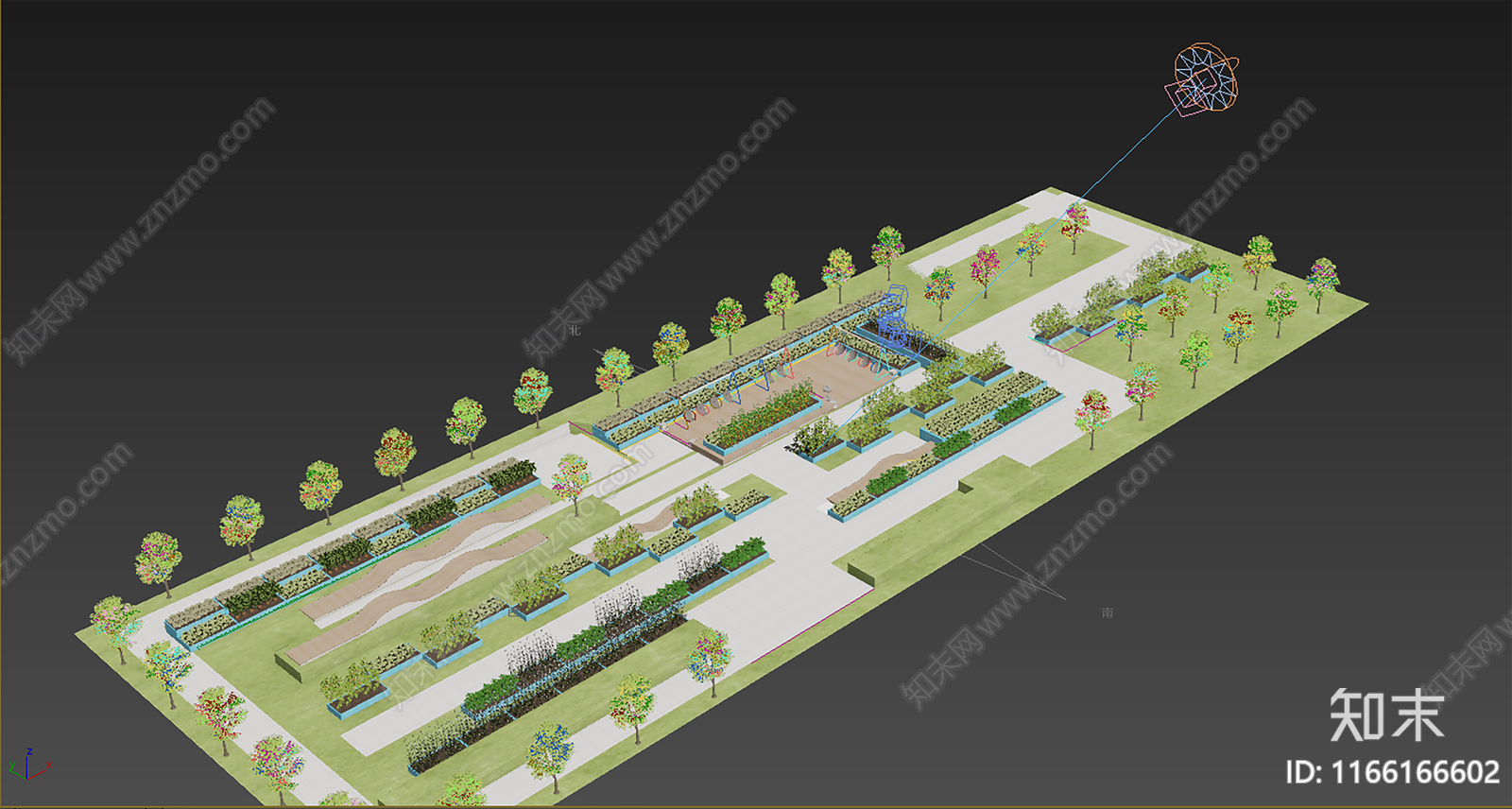 现代新中式公园3D模型下载【ID:1166166602】