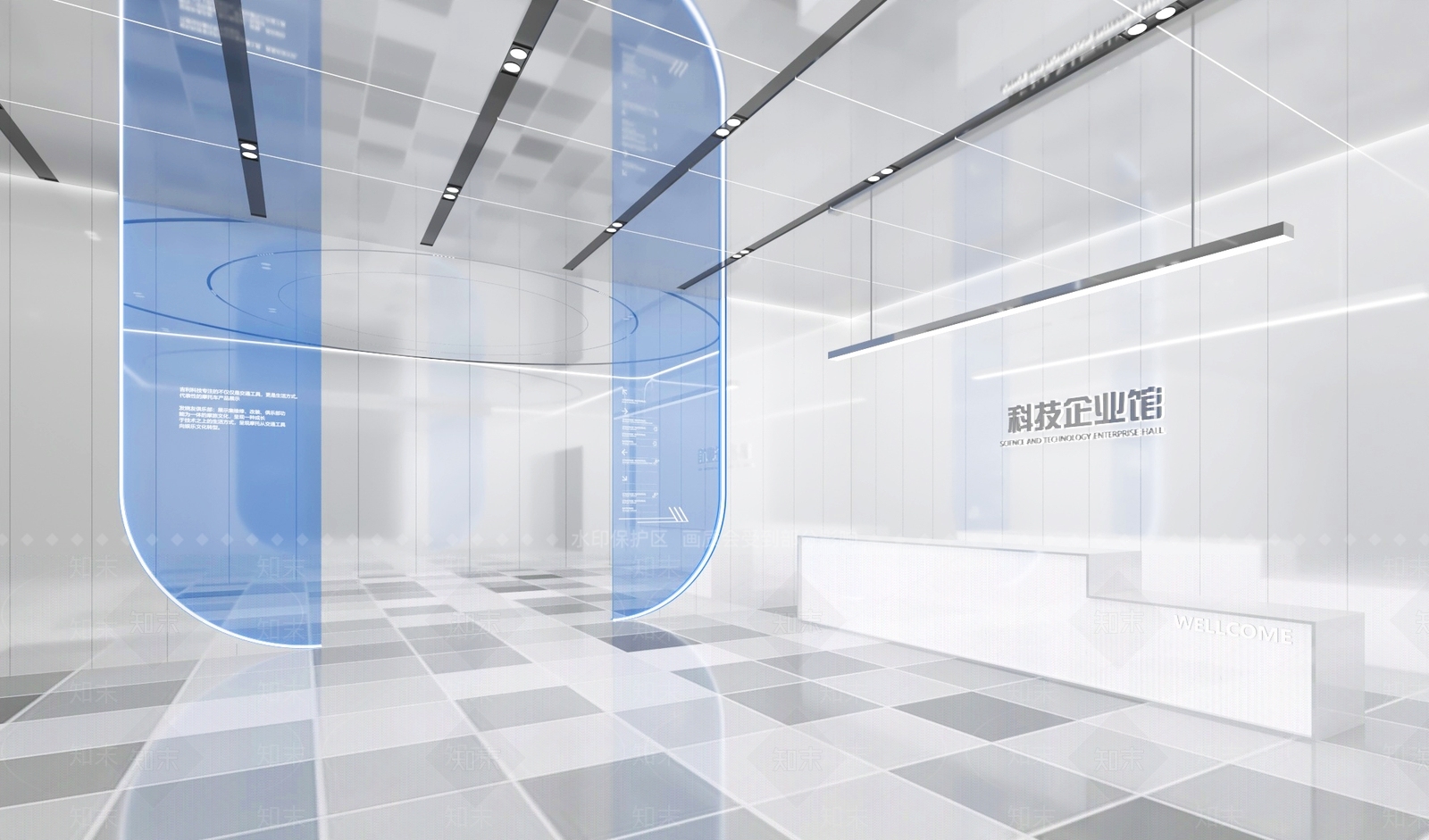 现代科技展厅SU模型下载【ID:1166172576】