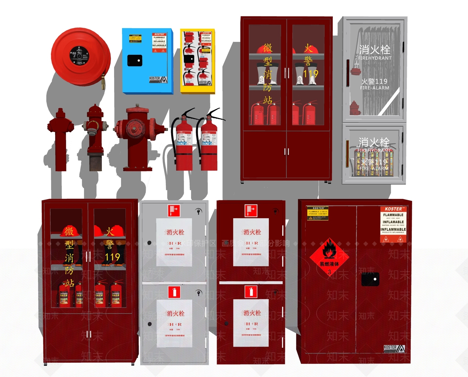 现代工业消防栓SU模型下载【ID:1166178995】