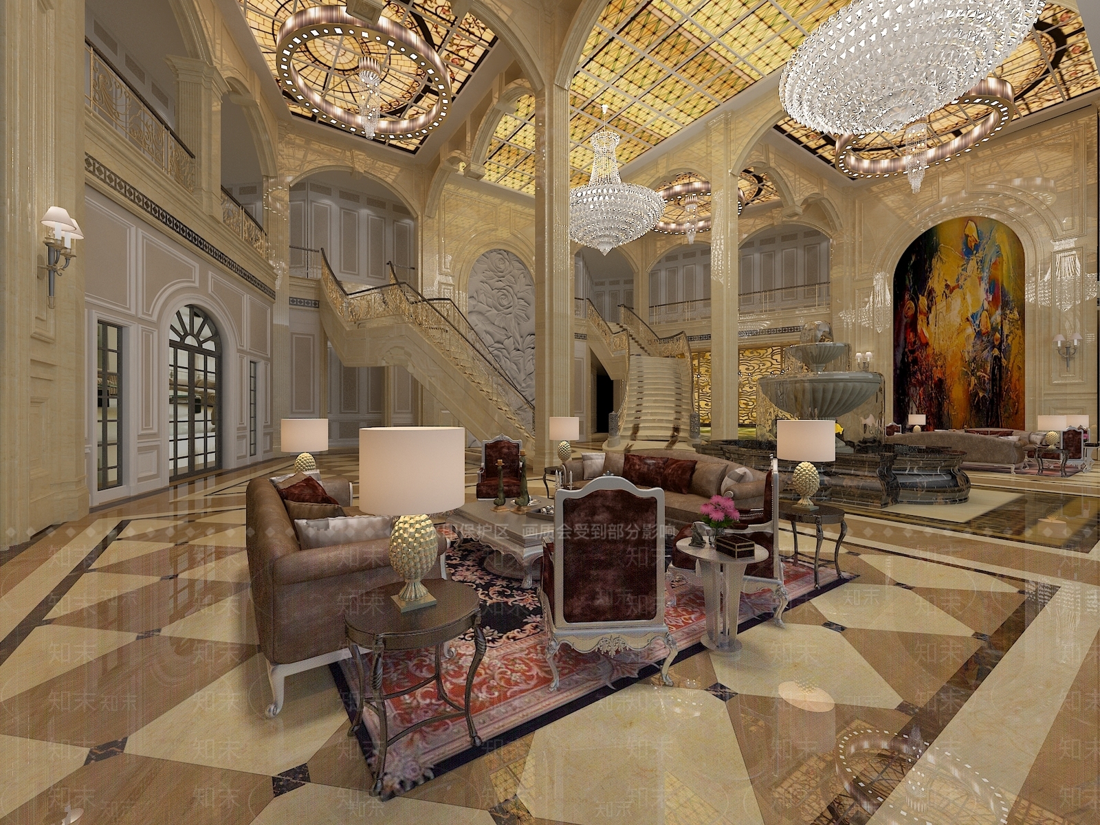 简欧其他娱乐空间3D模型下载【ID:1166179732】