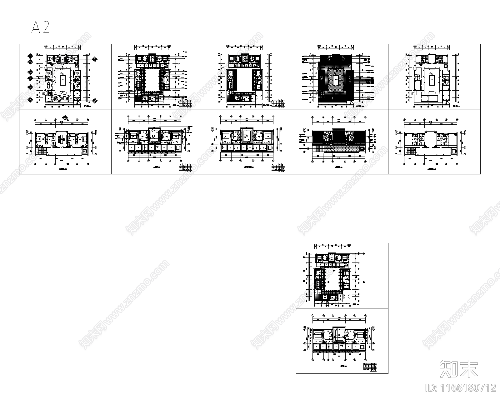 四合院施工图下载【ID:1166180712】