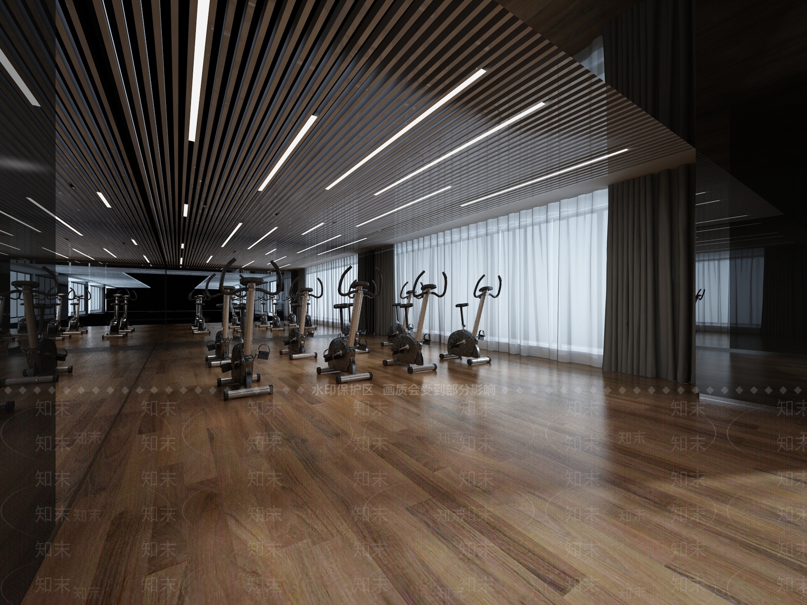 现代健身房3D模型下载【ID:1166180012】
