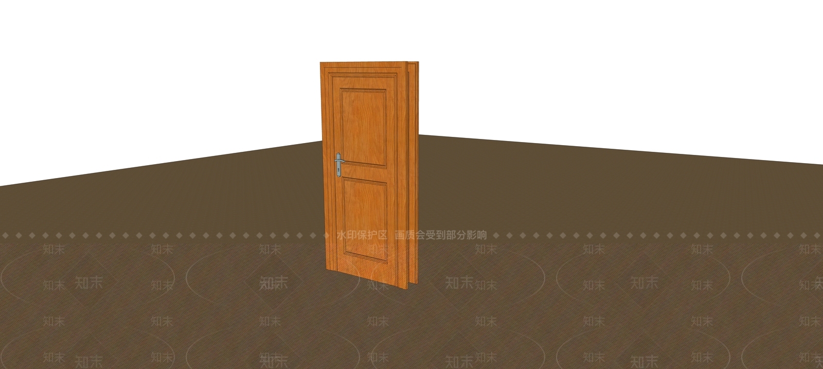 新中式门套SU模型草图