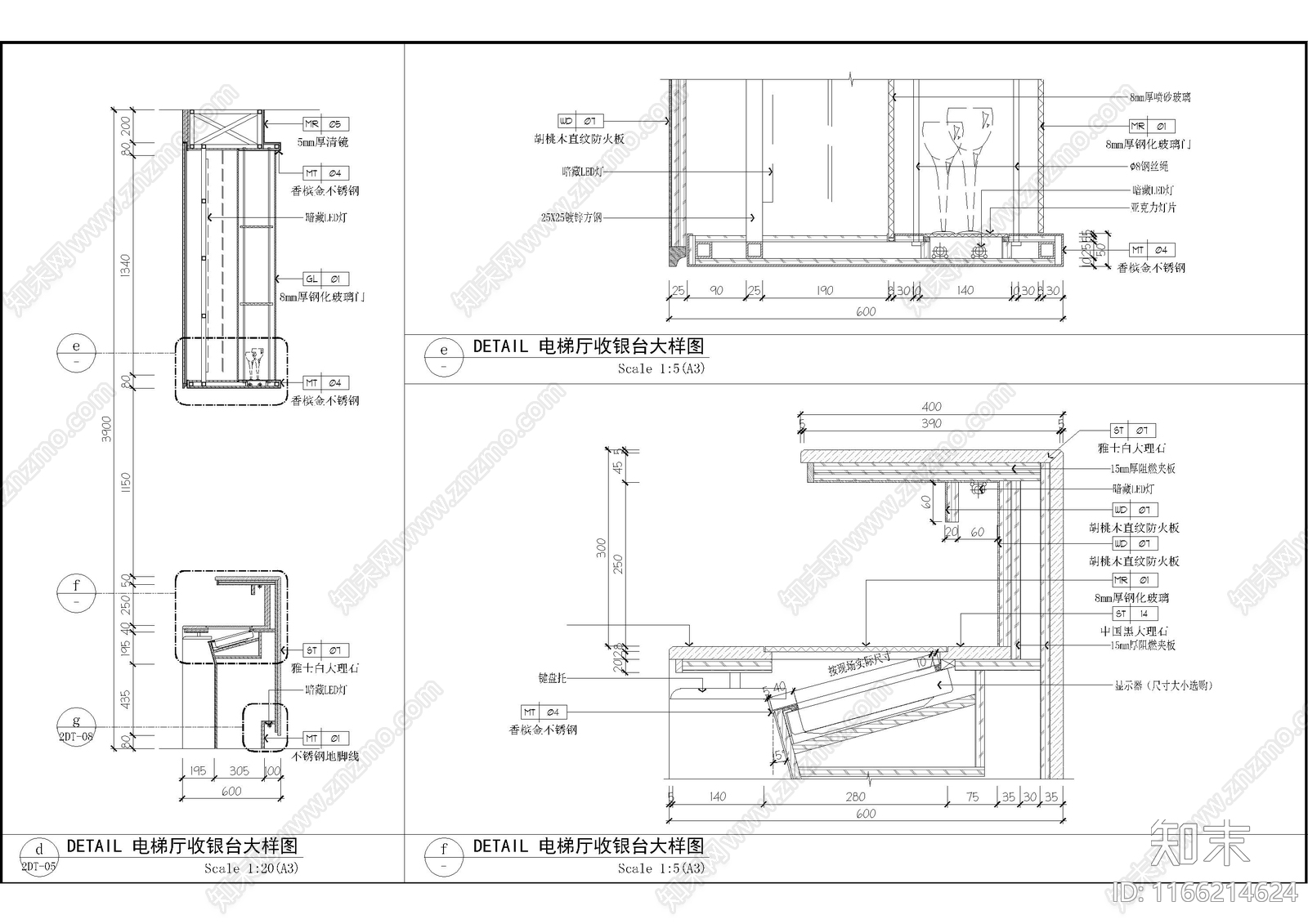 现代家具节点详图cad施工图下载【ID:1166214624】