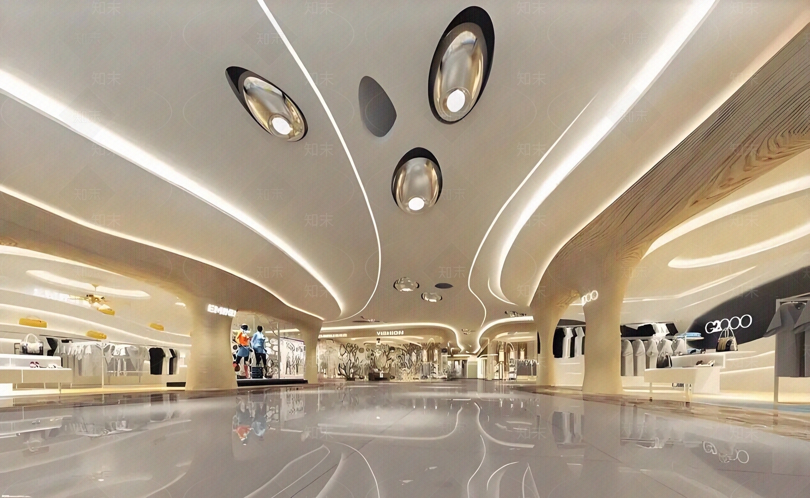 现代商场贴图下载【ID:1166226237】
