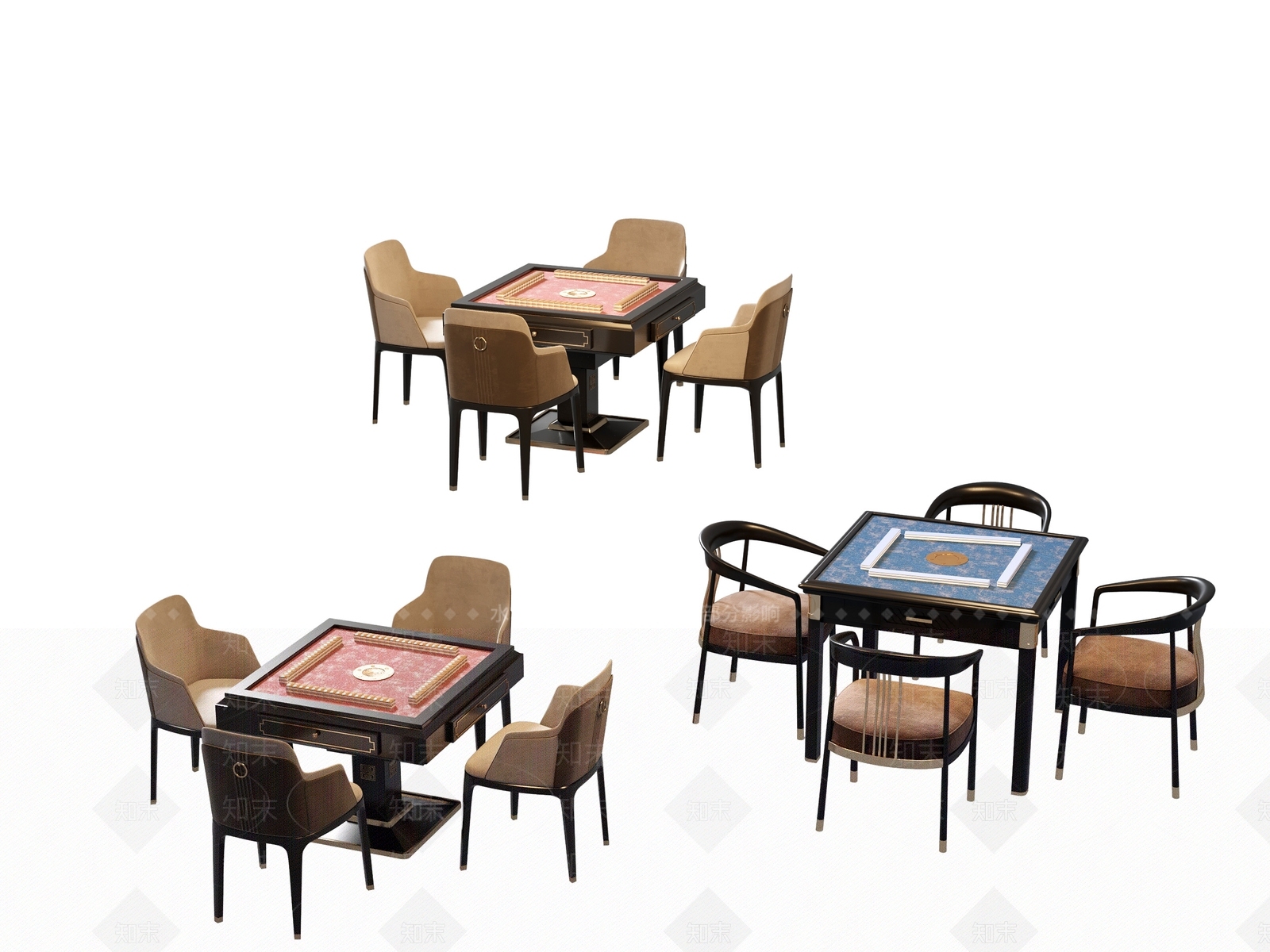 麻将桌3D模型下载【ID:1166228970】