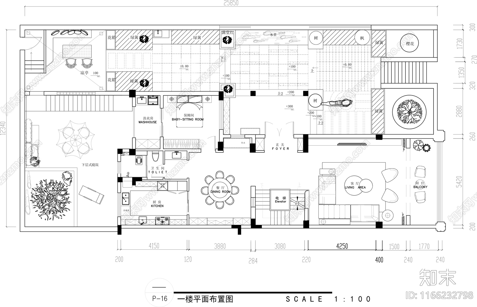 现代简约整体家装空间cad施工图下载【ID:1166232798】