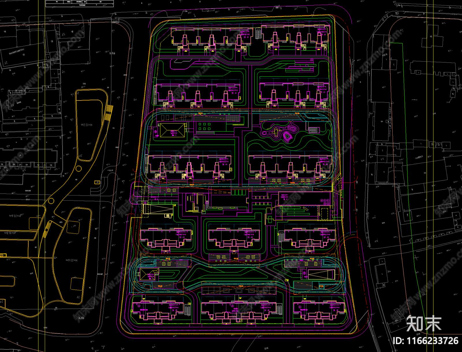新中式现代小区景观施工图下载【ID:1166233726】