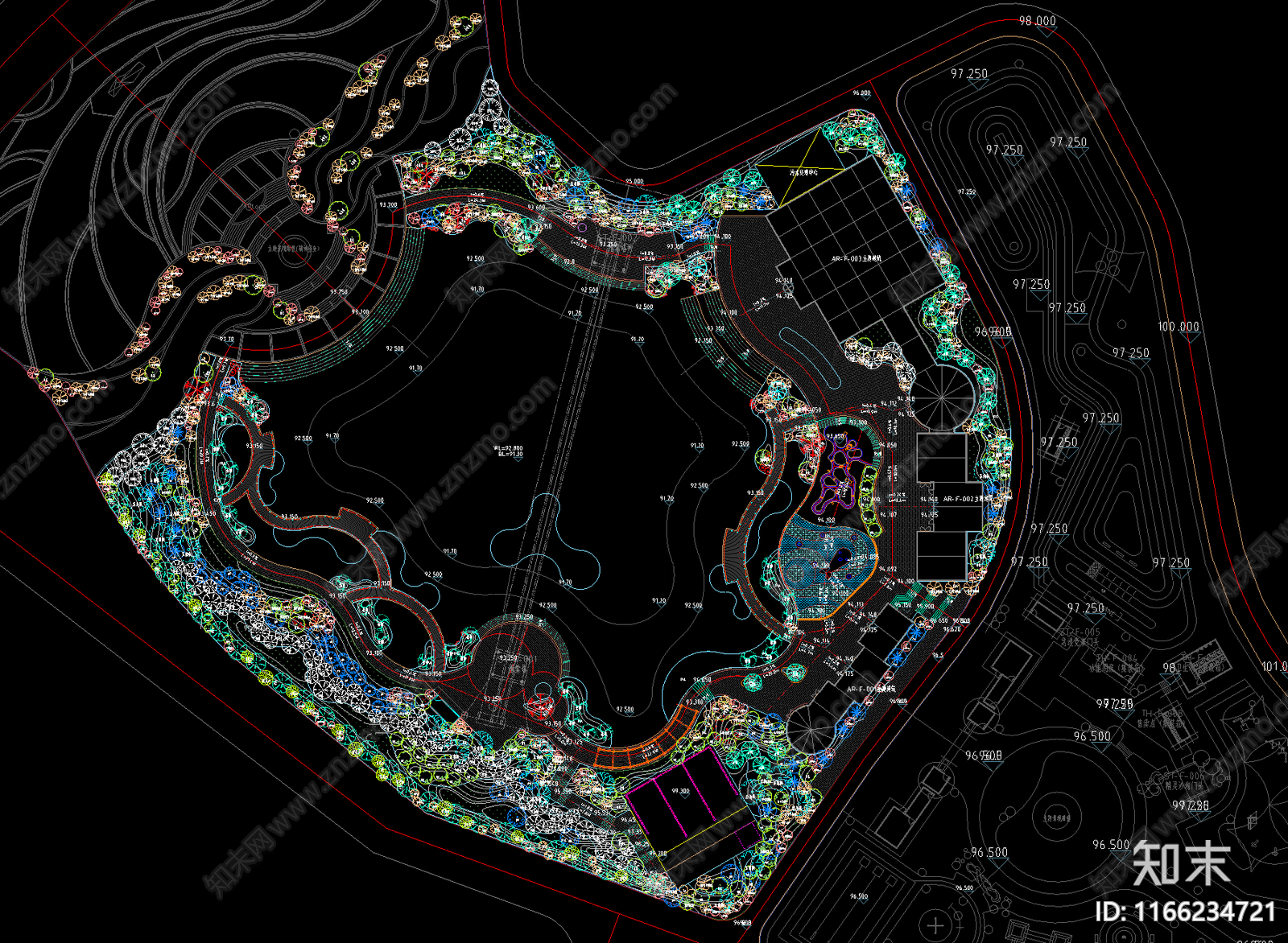 现代公园景观施工图下载【ID:1166234721】