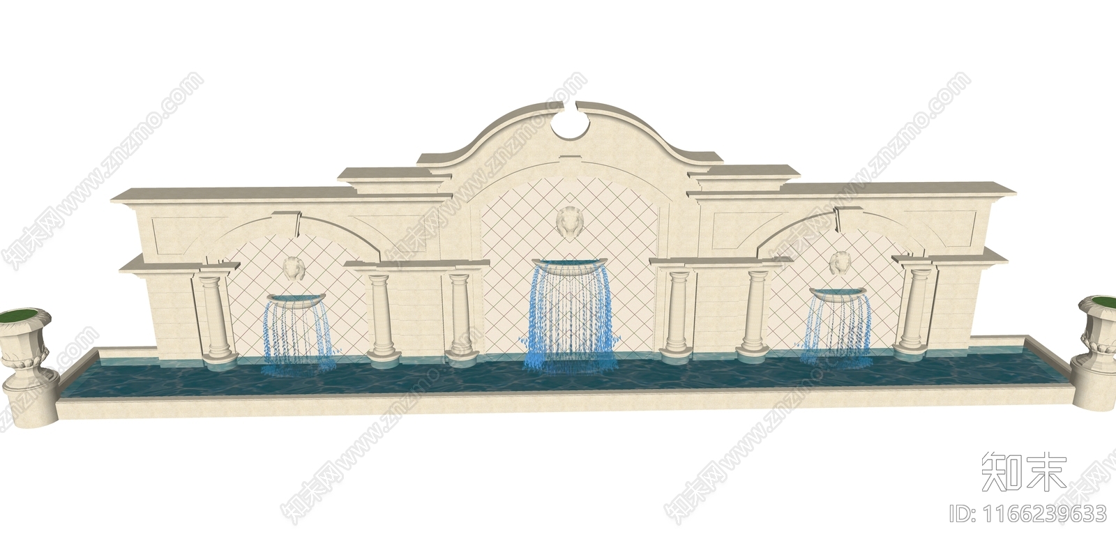 欧式景墙节点施工图下载【ID:1166239633】