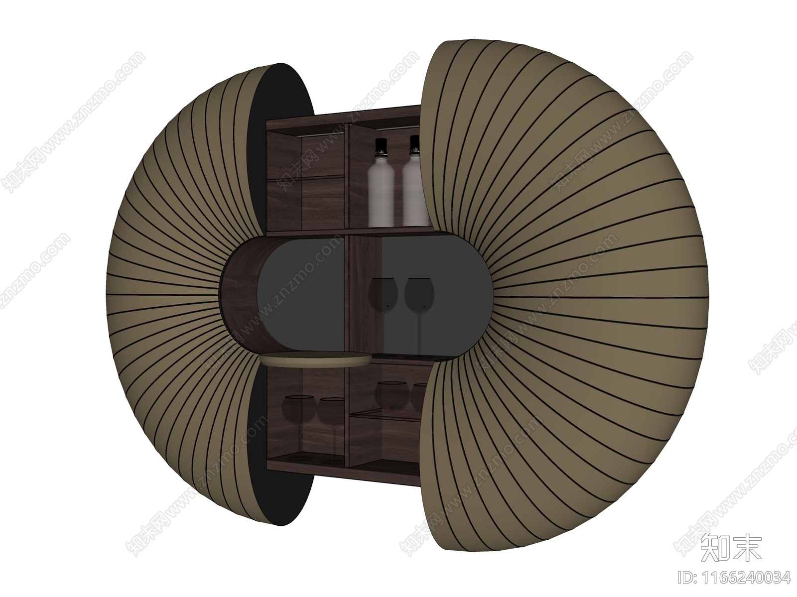 现代轻奢酒柜SU模型下载【ID:1166240034】