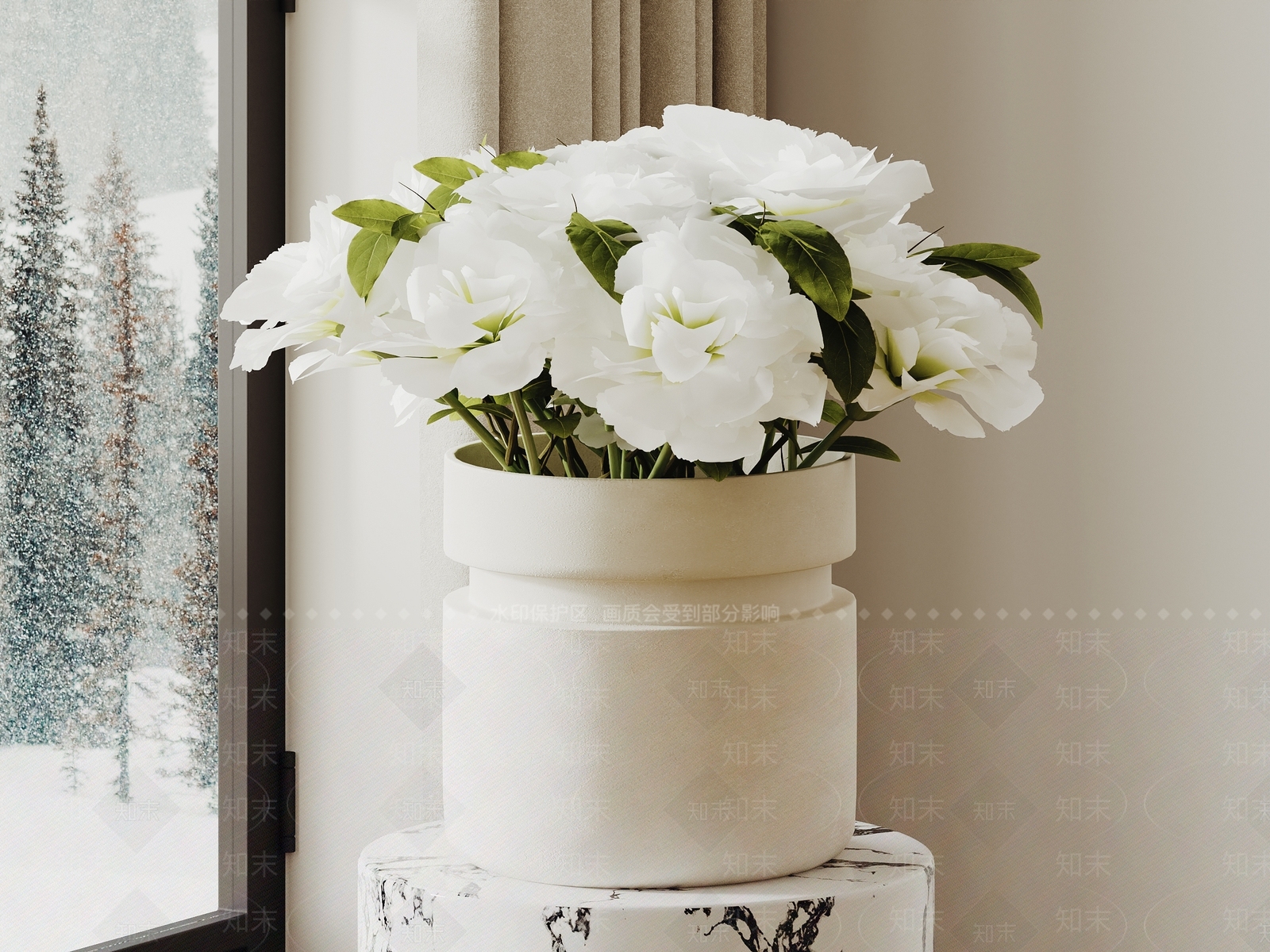 现代花艺3D模型下载【ID:1166243034】