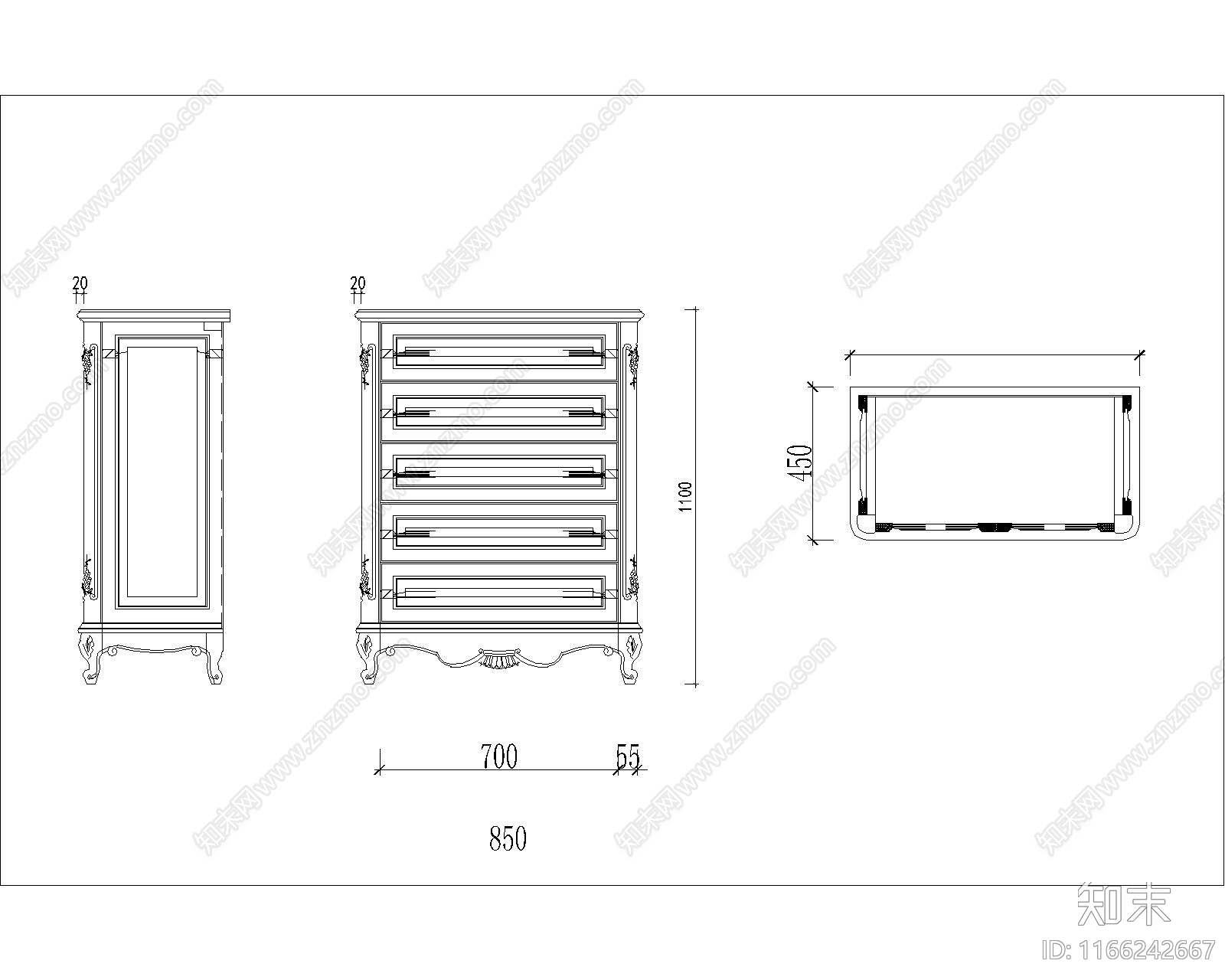 美式综合家具图库施工图下载【ID:1166242667】