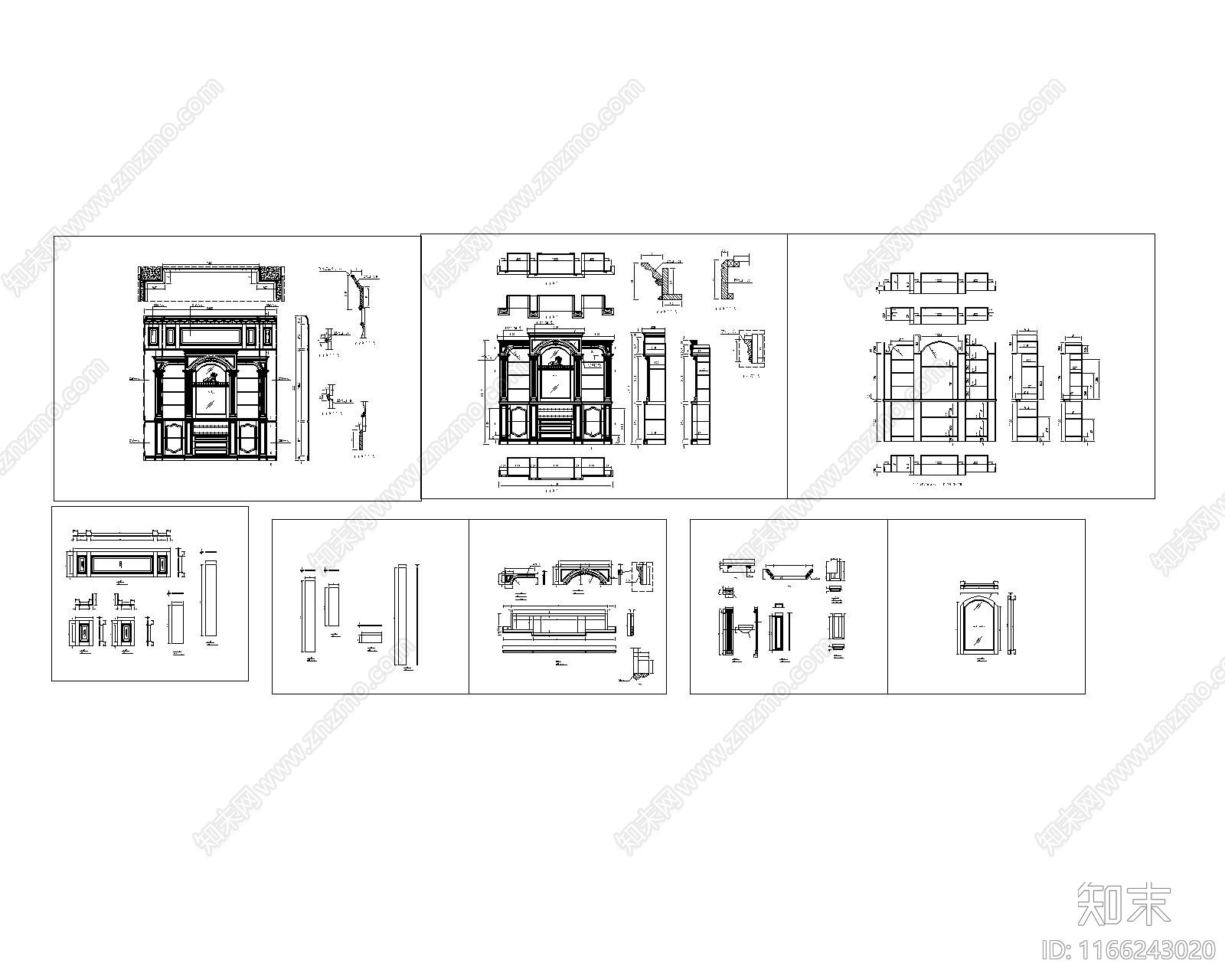 美式家具节点详图cad施工图下载【ID:1166243020】