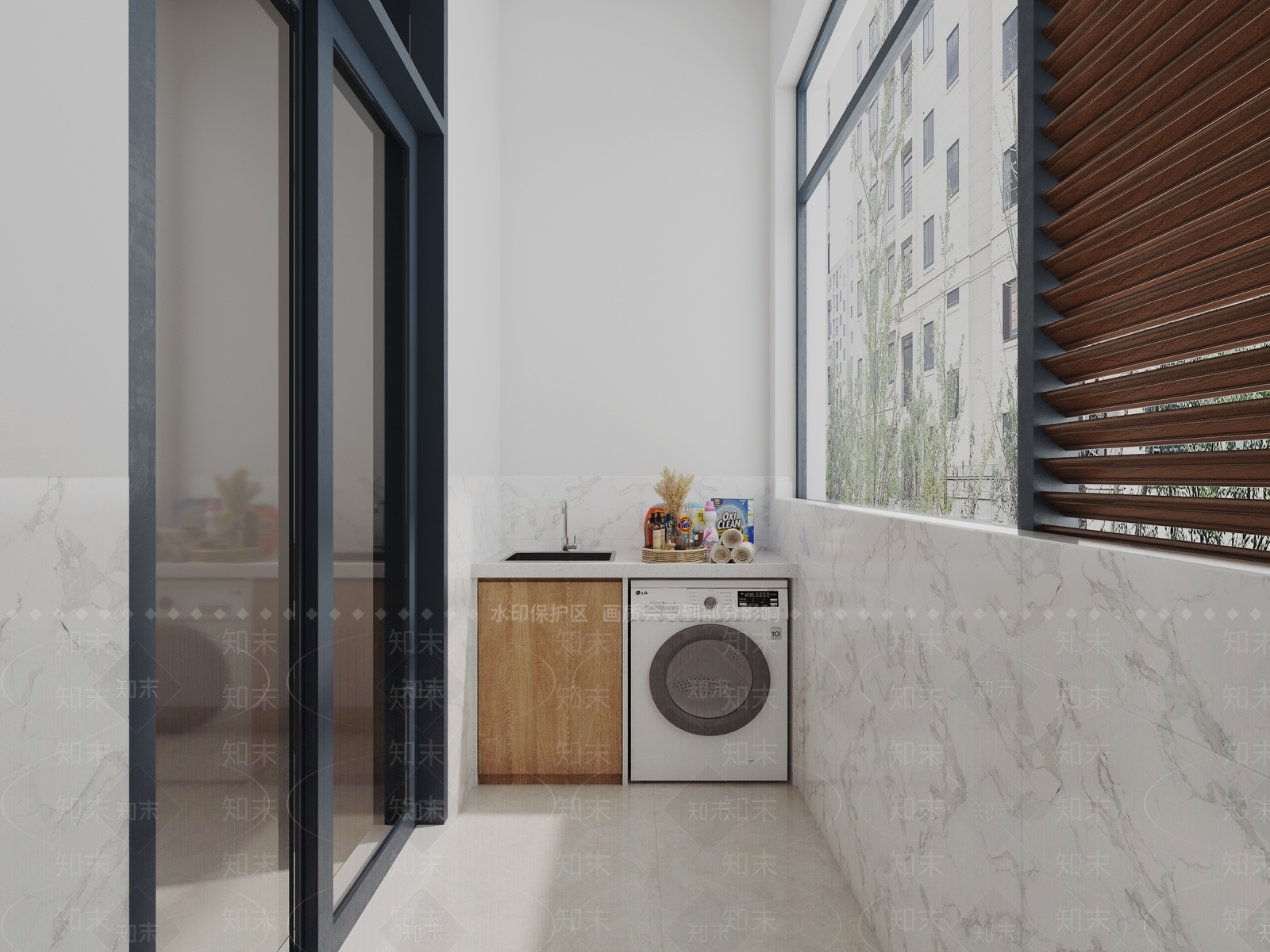 现代阳台3D模型下载【ID:1166253014】