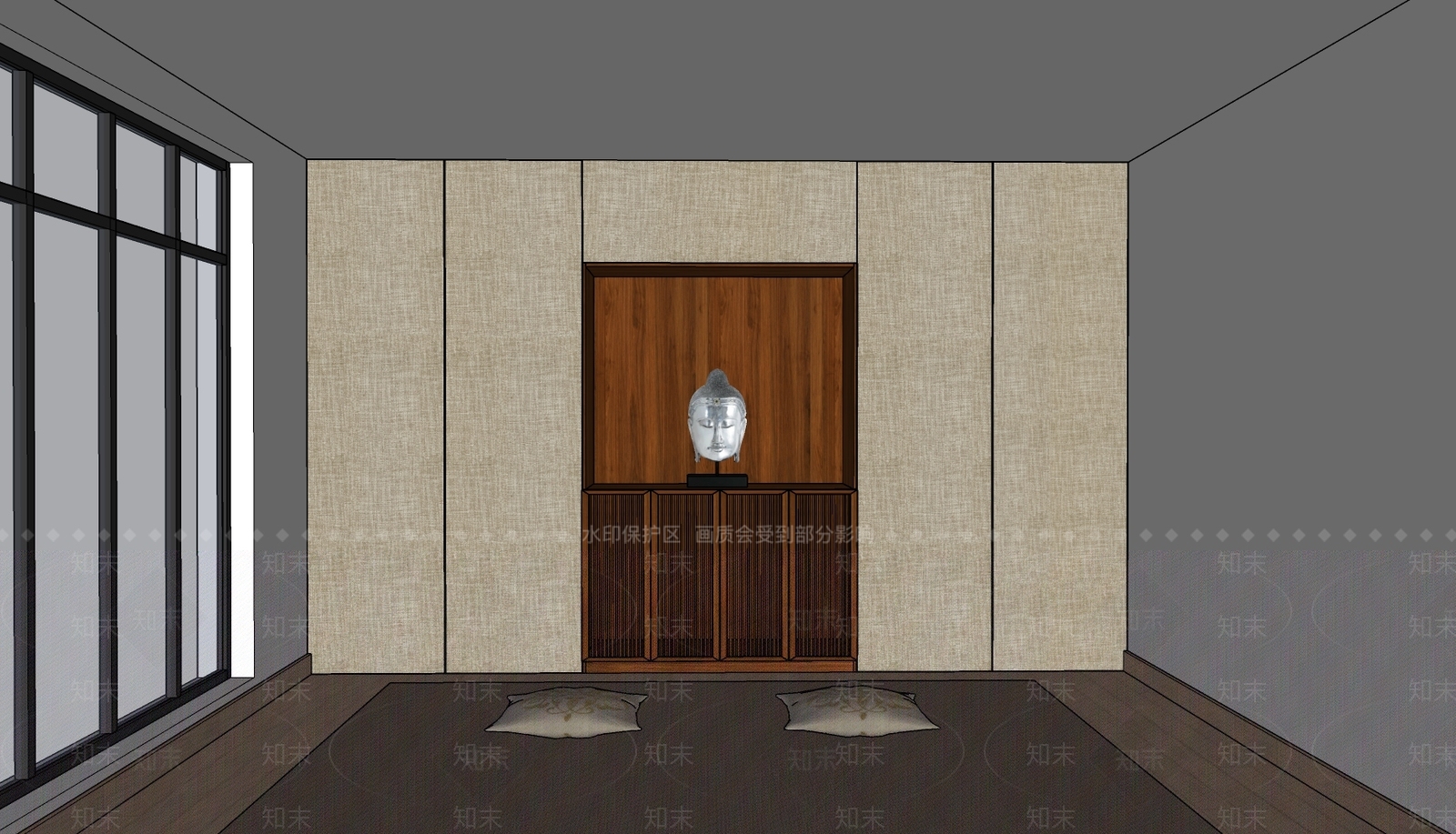 佛堂SU模型下载【ID:1166258048】
