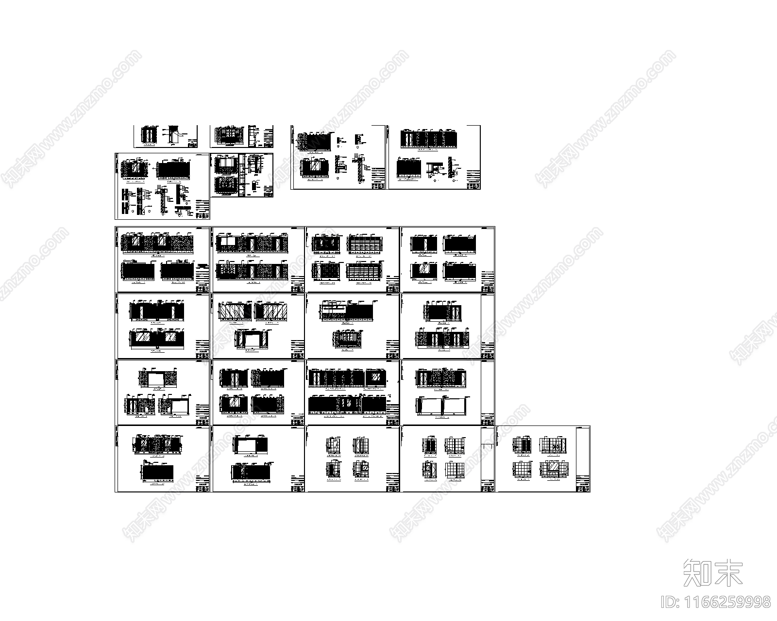 现代简约会所cad施工图下载【ID:1166259998】
