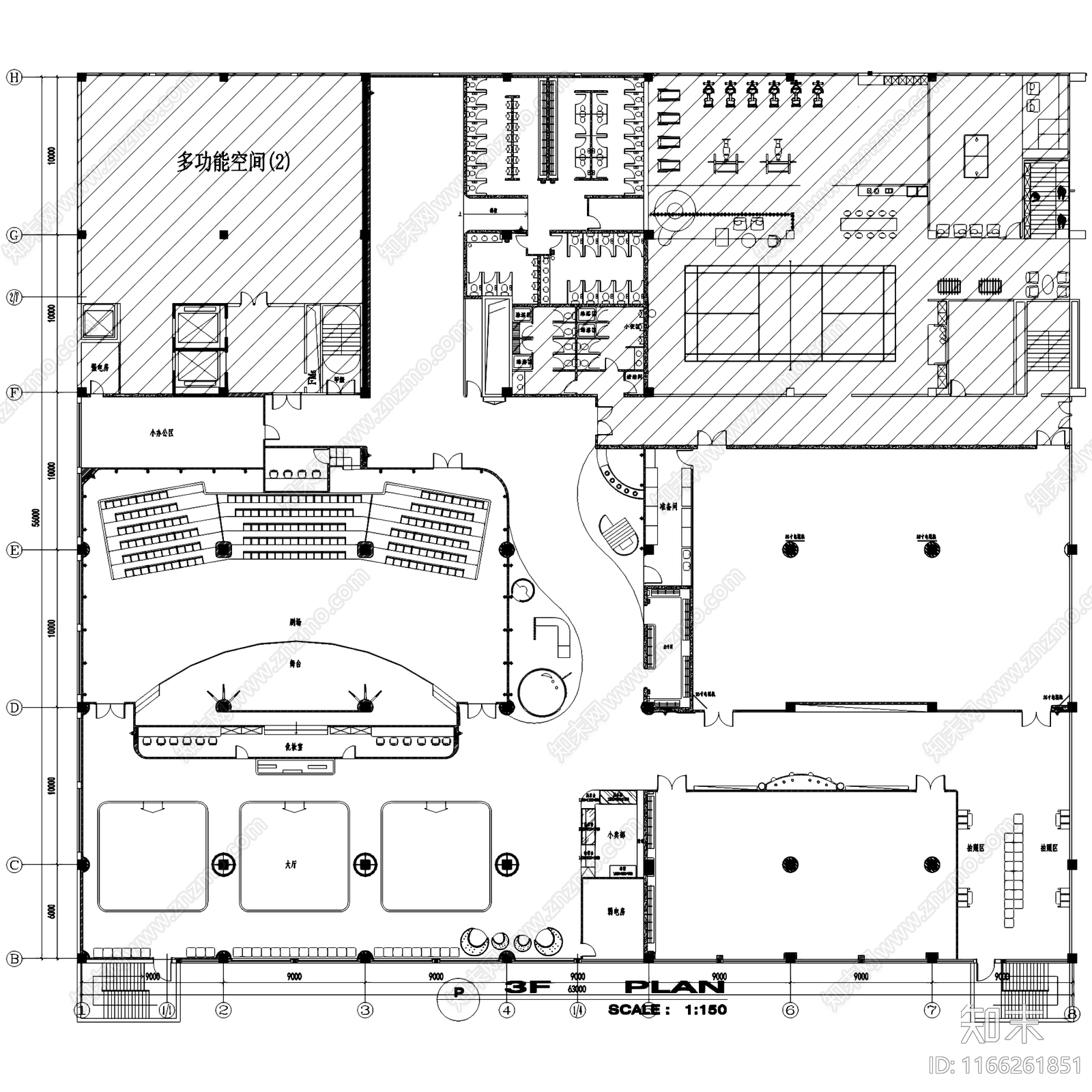 现代其他教育空间cad施工图下载【ID:1166261851】