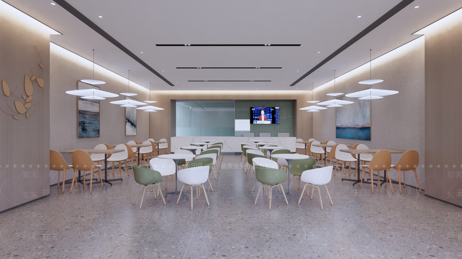 现代自助餐厅SU模型下载【ID:1166266000】