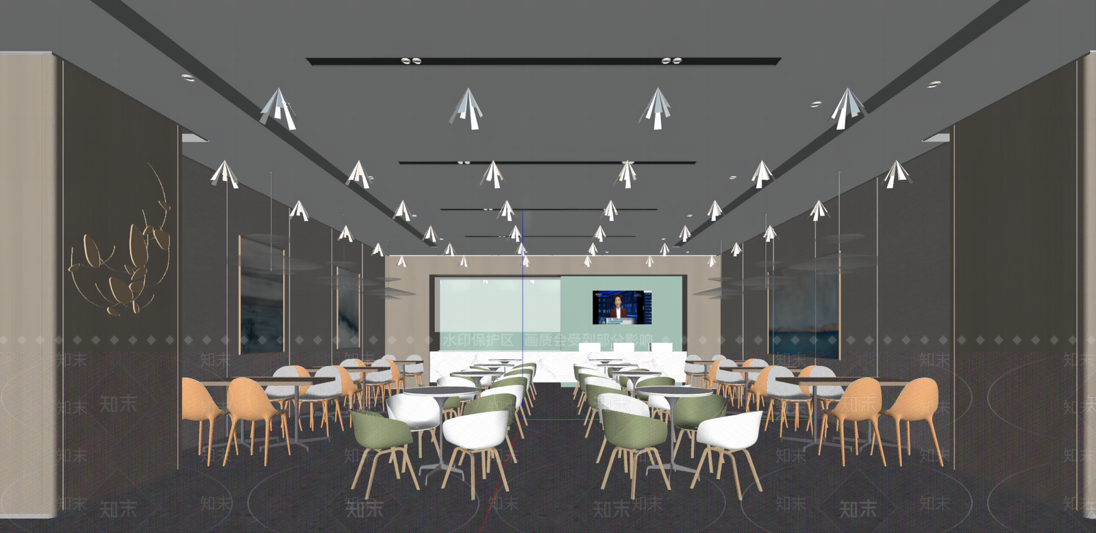 现代自助餐厅SU模型下载【ID:1166266000】