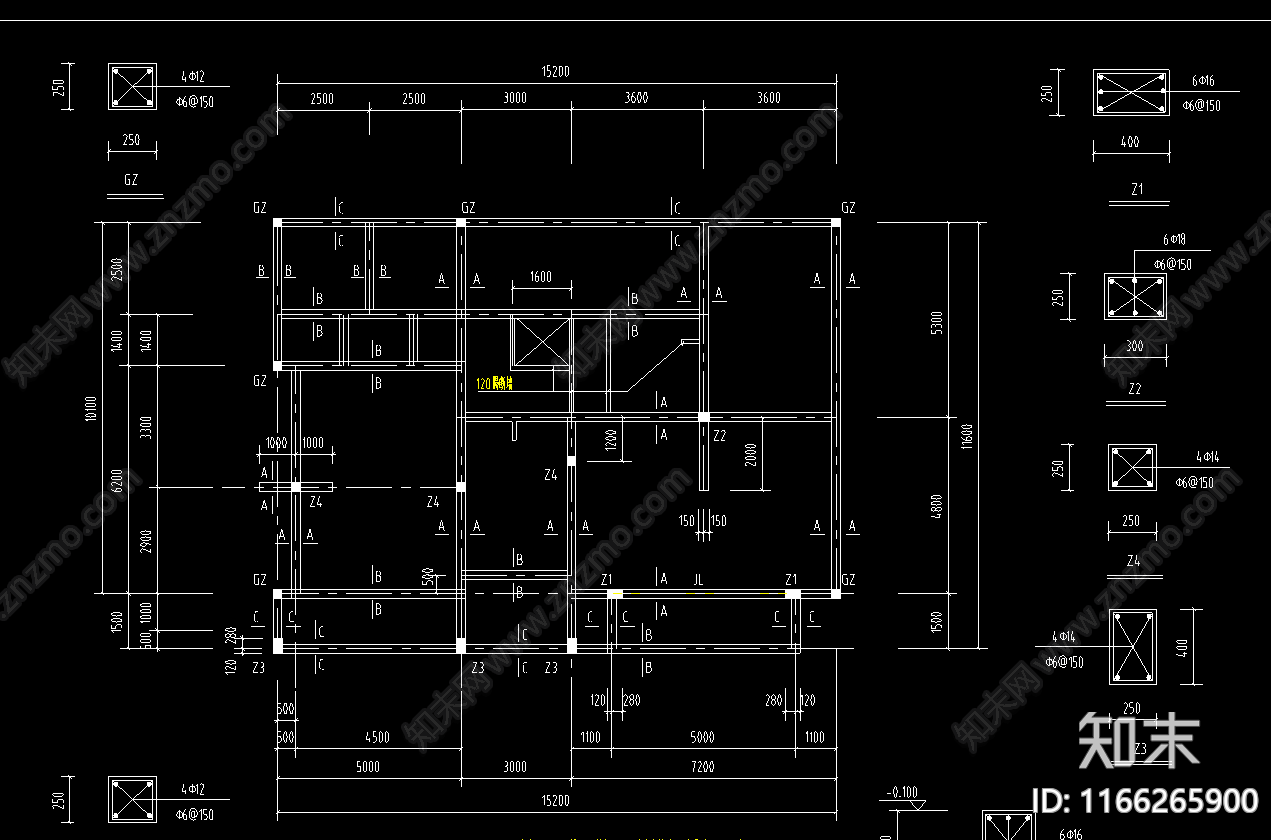 现代别墅建筑施工图下载【ID:1166265900】