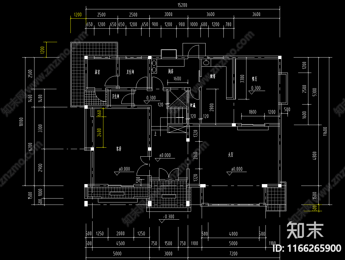 现代别墅建筑施工图下载【ID:1166265900】